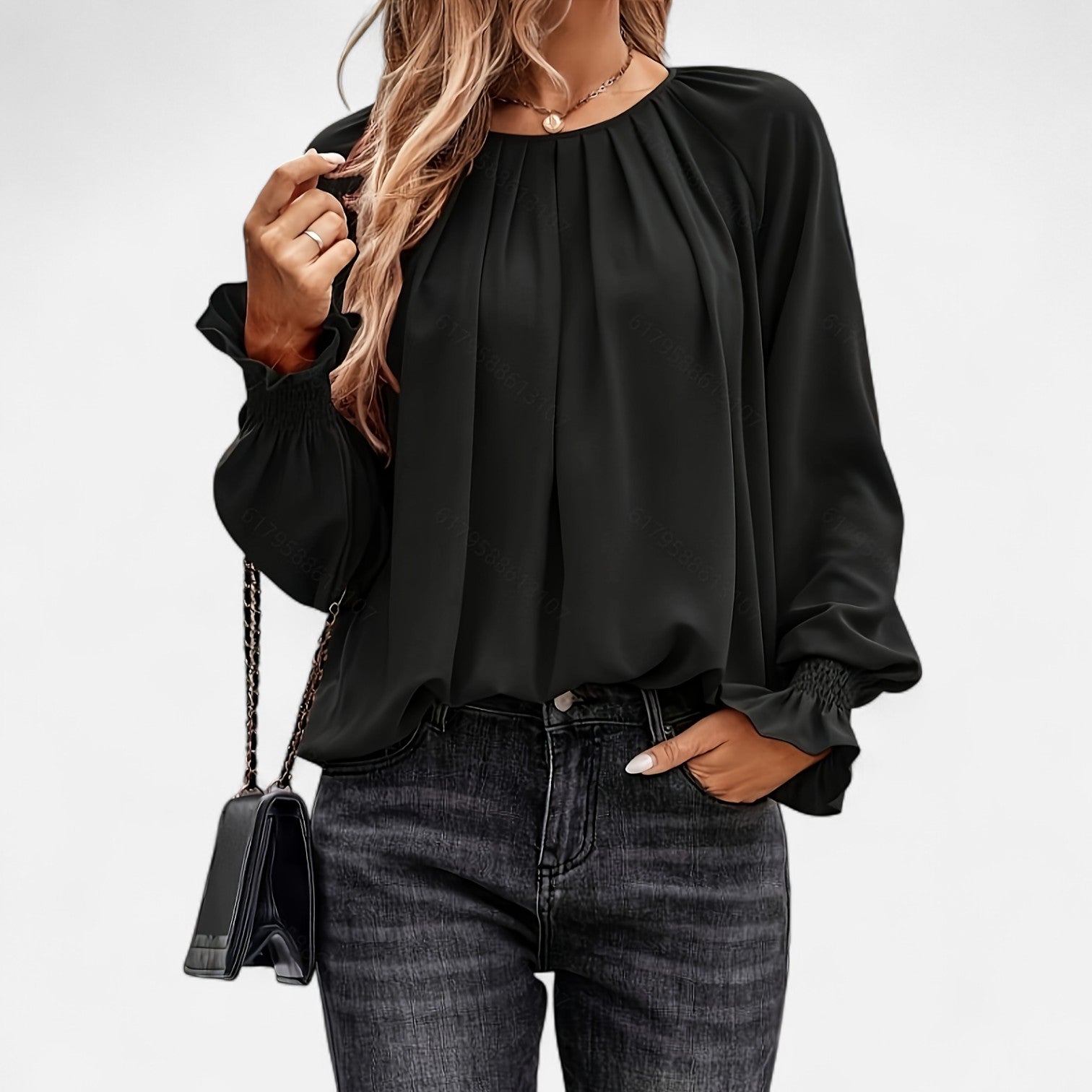 Ancienne Monde | Blouse Vintage Plissée pour Femme