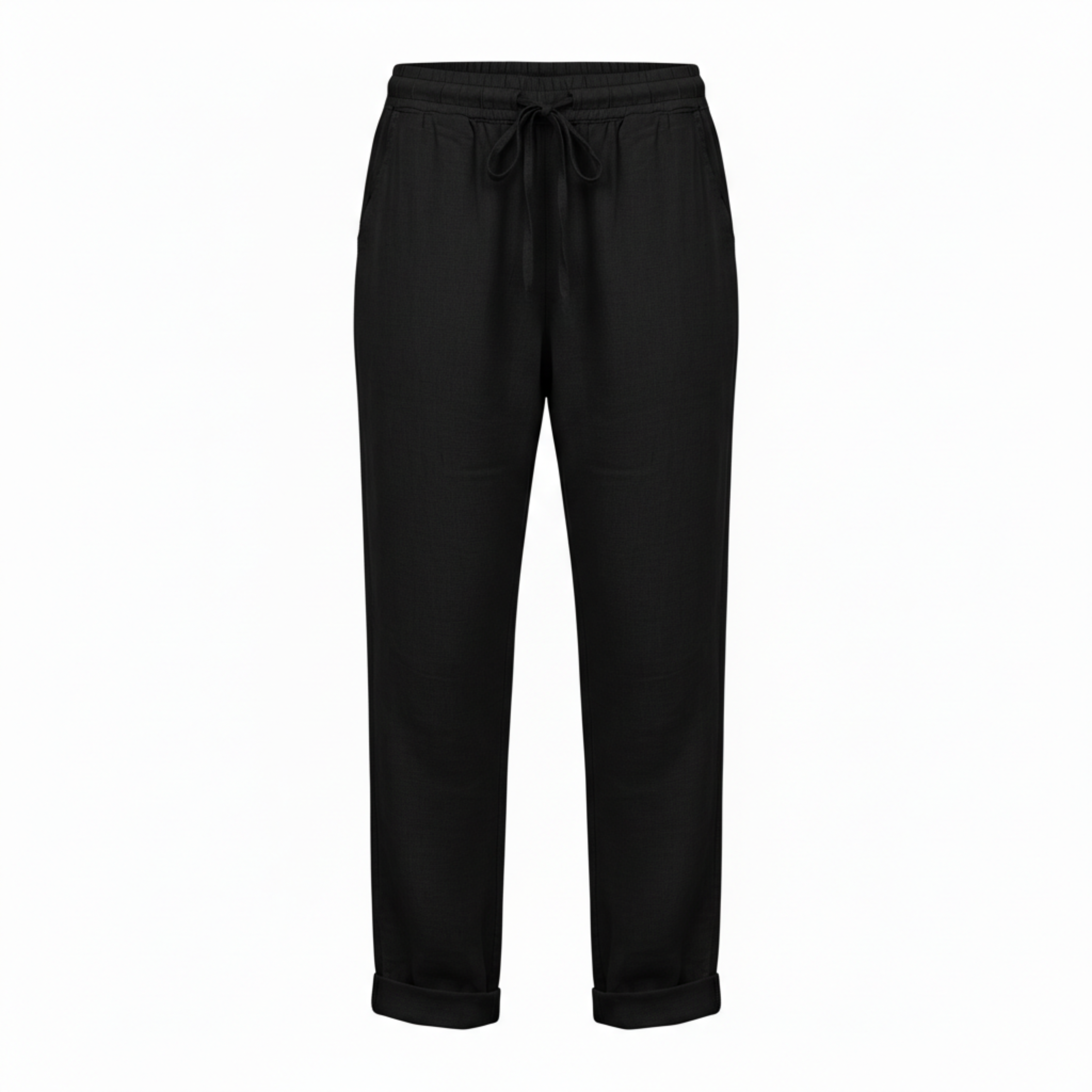 Damenhose aus Baumwollmischung mit elastischem Bund und figurbetonter Bleistiftform