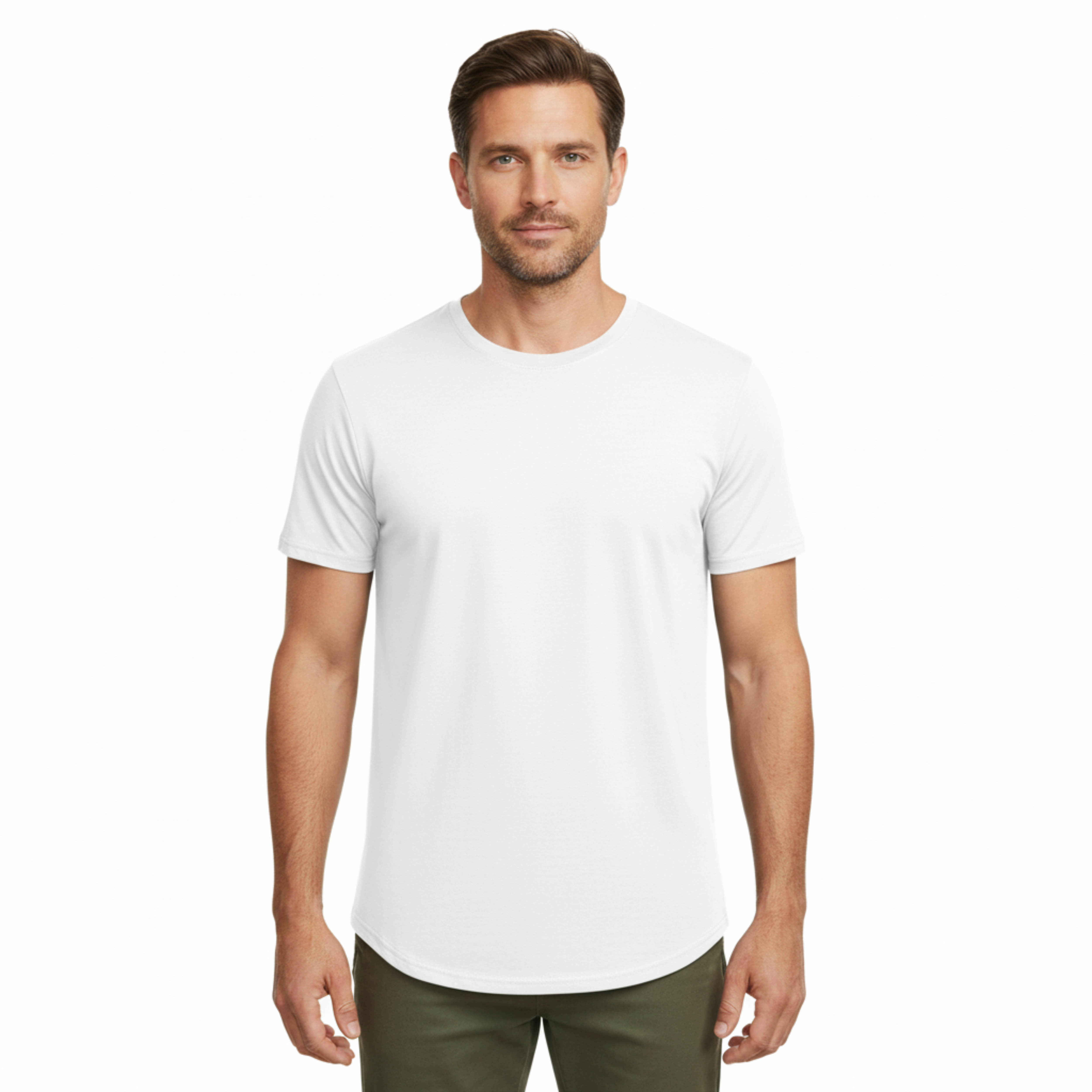T-shirt in cotone e elastan da uomo, taglio slim fit