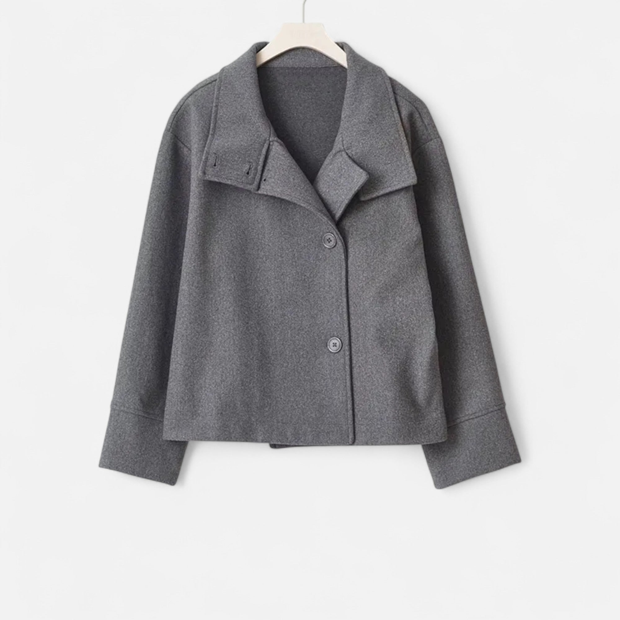 Ancienne Monde | Manteau Court Femme Col Haut Chic