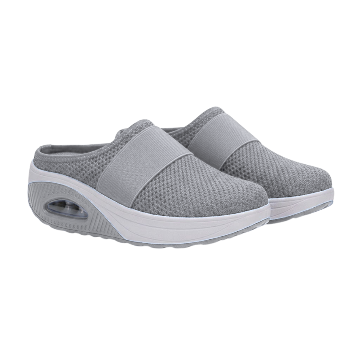 Mules Tipo Baskets com Sola Grossa e Malha Respirável