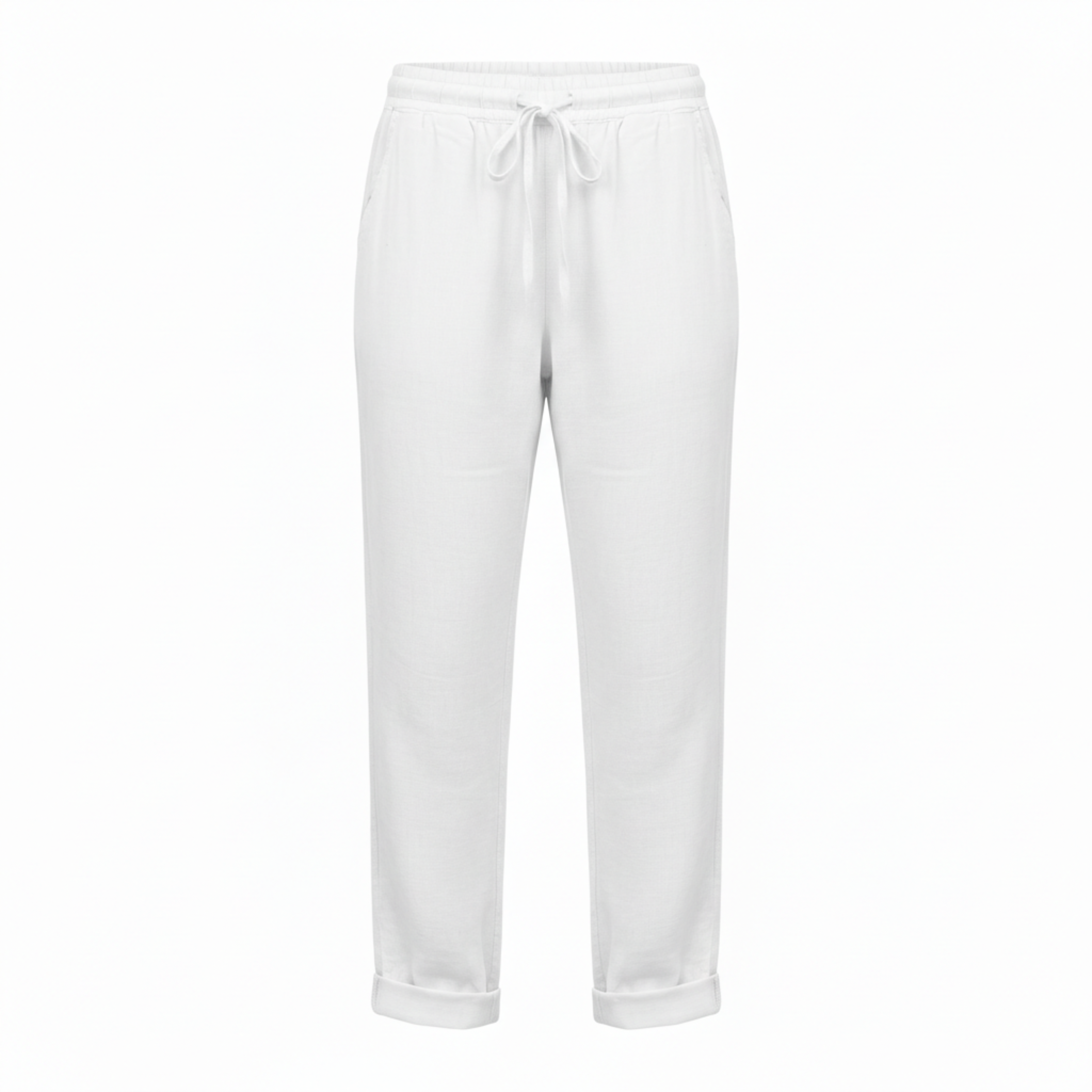 Damenhose aus Baumwollmischung mit elastischem Bund und figurbetonter Bleistiftform