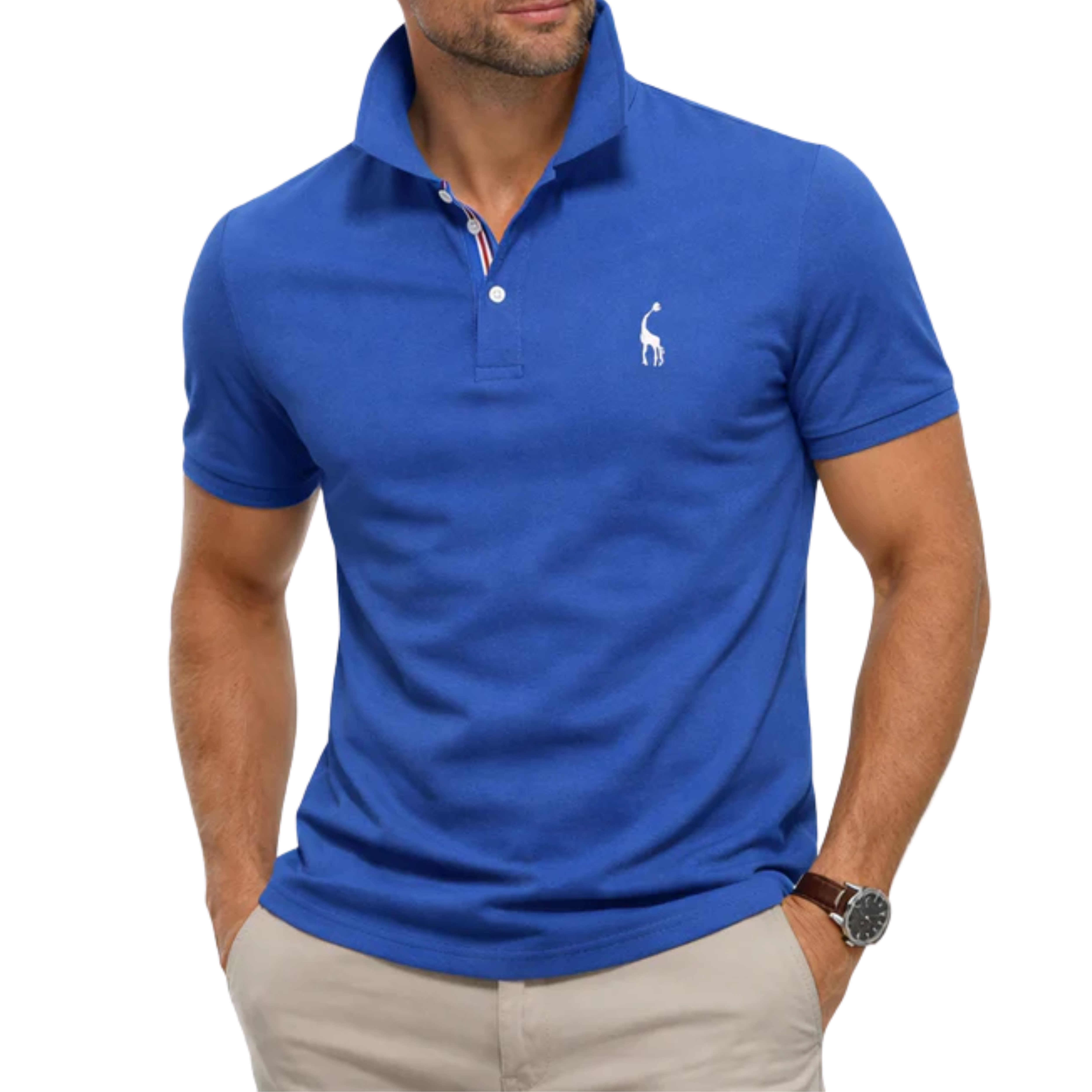 Pánské bavlněné polo — klasický střih — každodenní styl
