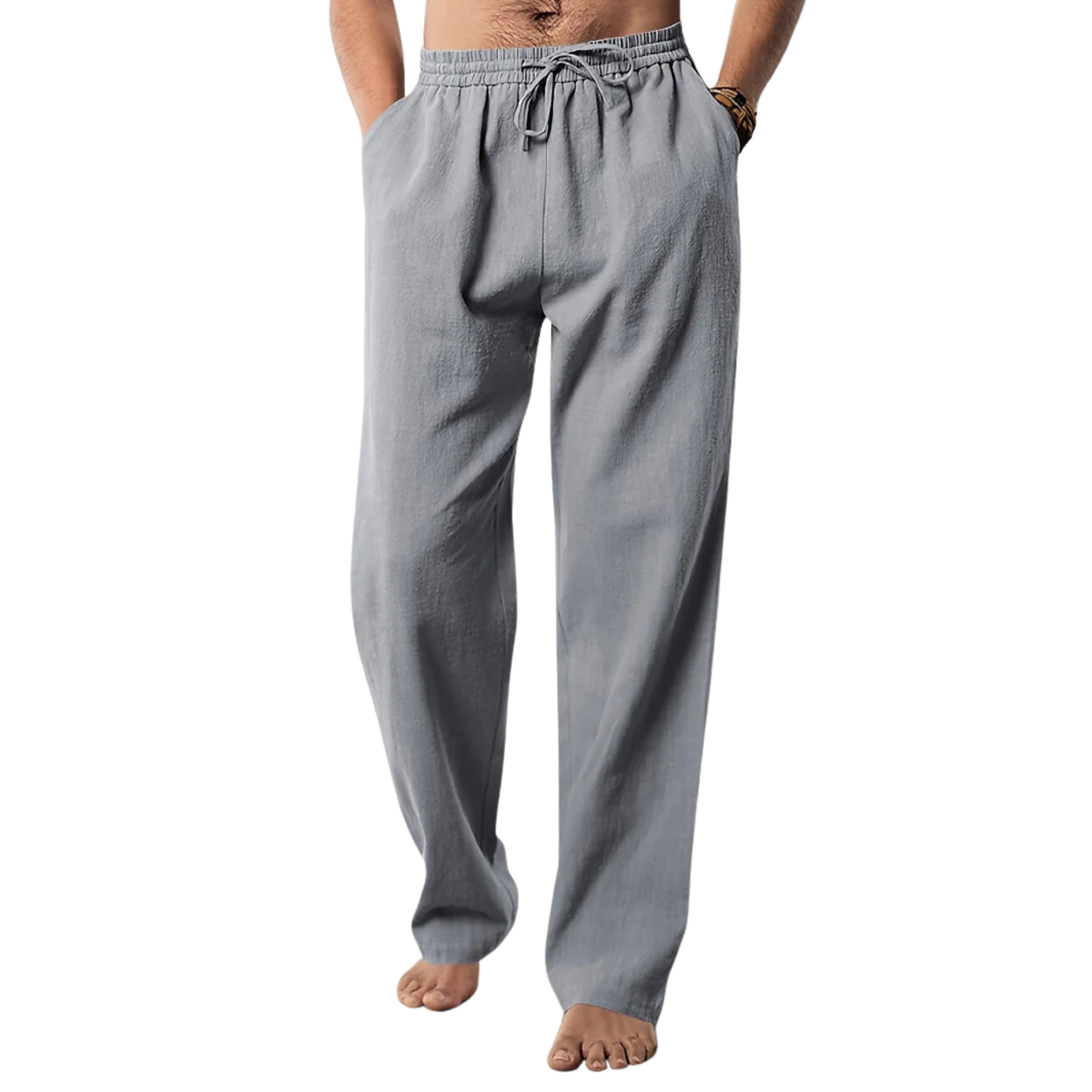Pantaloni uomo in cotone taglio dritto — viaggio e quotidiano