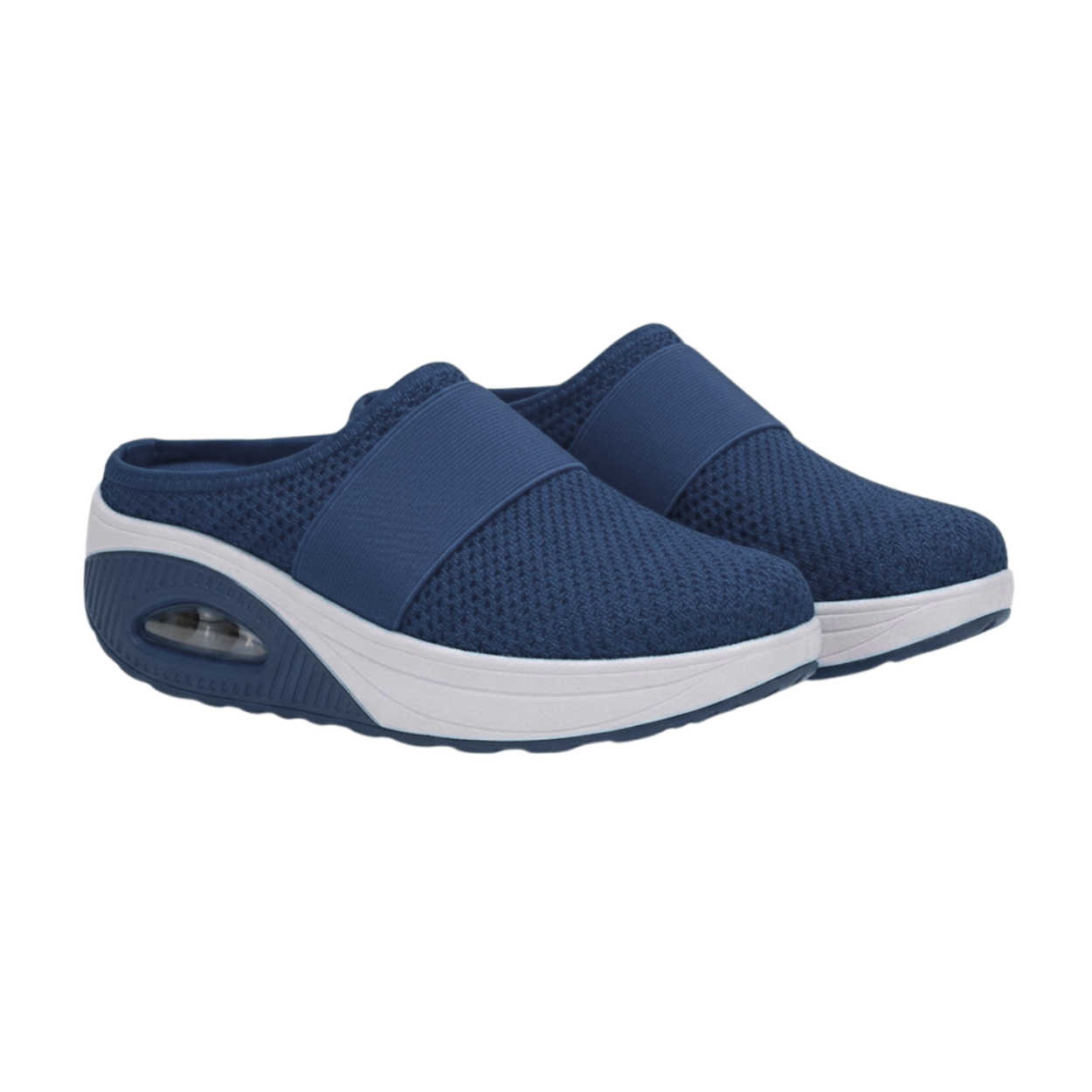Mules Tipo Baskets com Sola Grossa e Malha Respirável