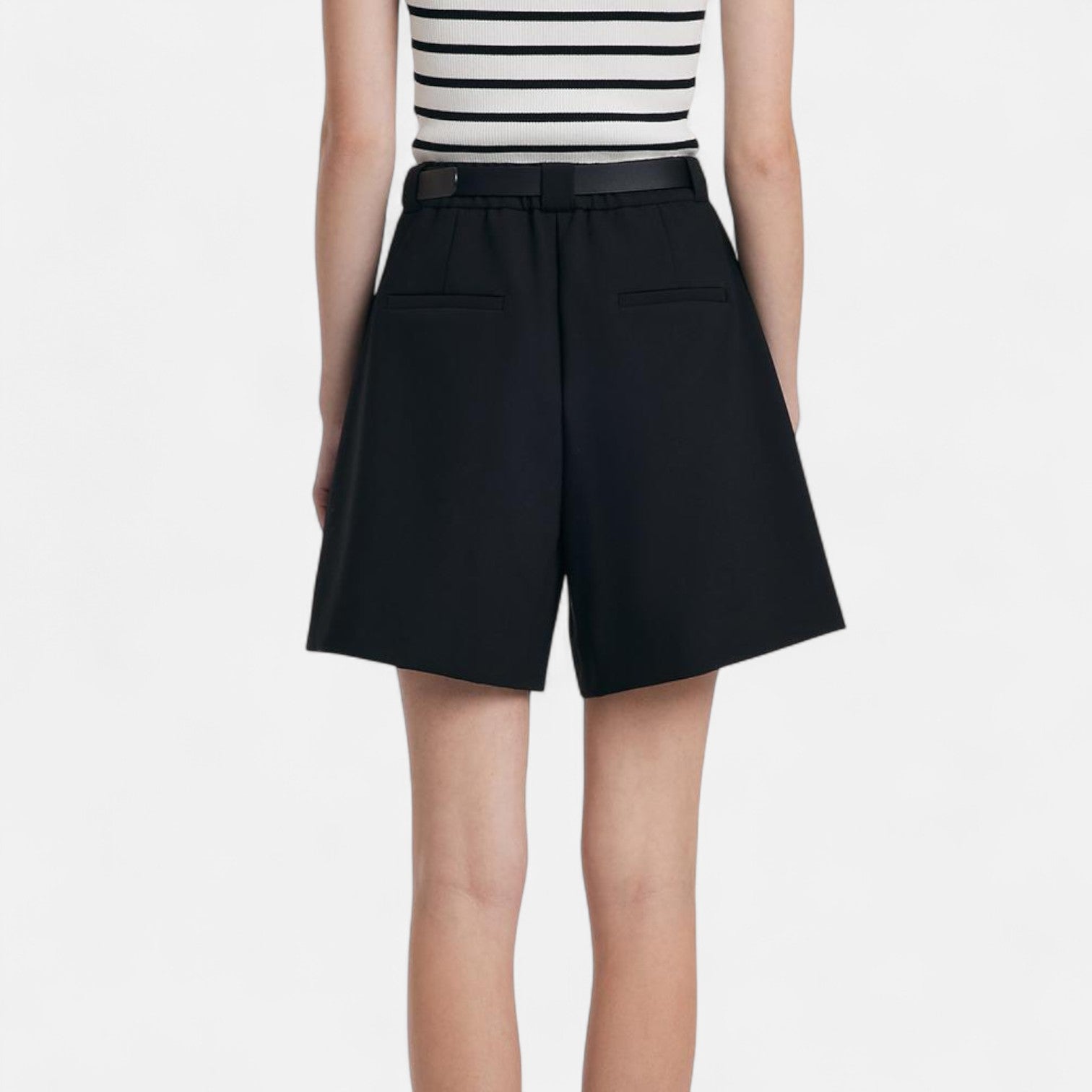 Ancienne Monde | Short Taille Haute en Coton pour Femme – Confort Structuré pour le Bureau & l’Élégance Estivale