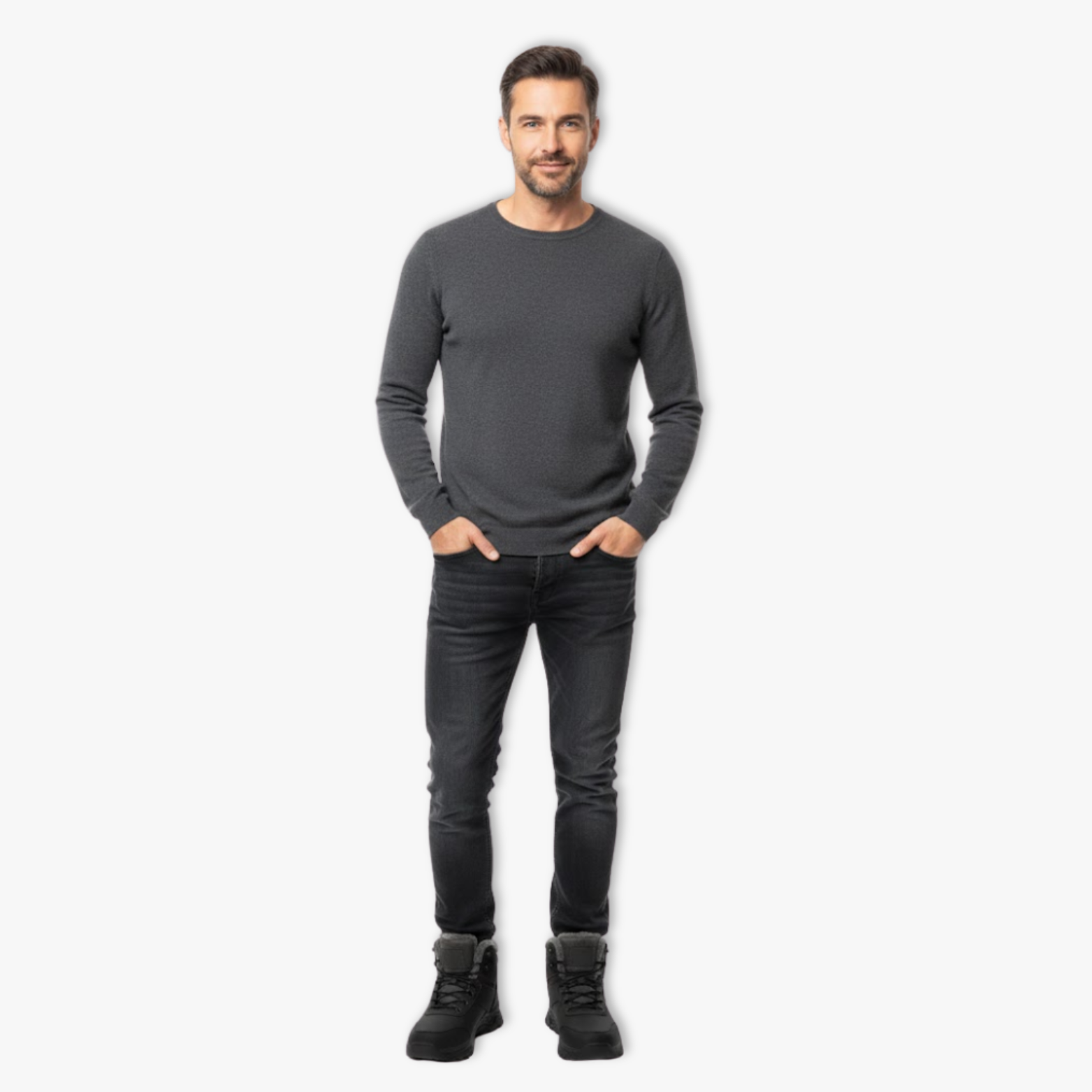 Botas de Neve para Homem – Botas de Inverno Quentes com Forro de Pelúcia para Caminhadas