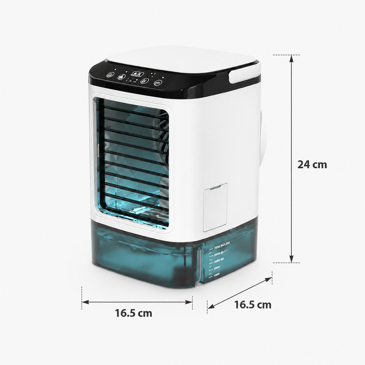 Mini enfriador de aire USB con función de humidificación y 3 velocidades