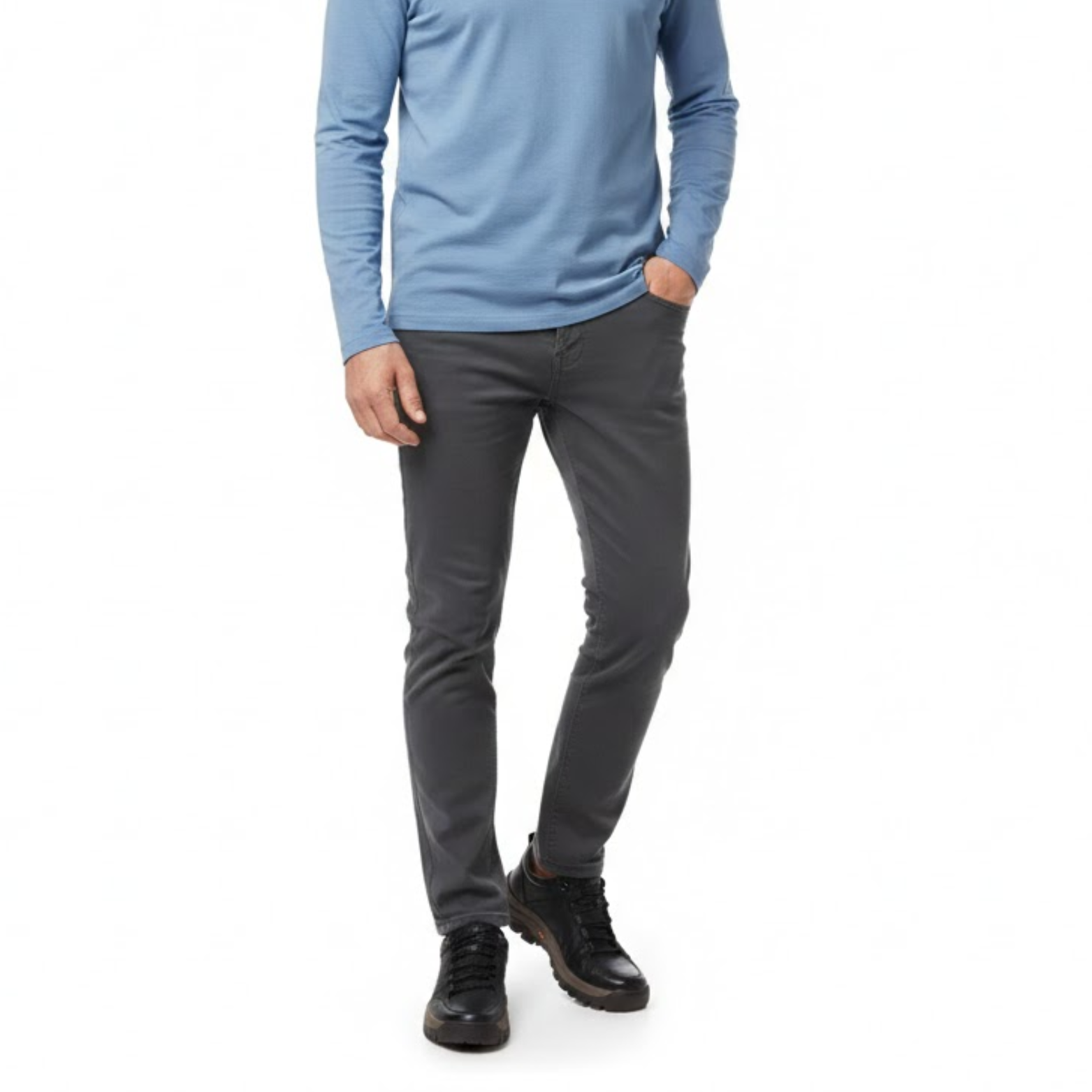 Zapatos de senderismo para hombre zapatillas de caminar cuero exterior antideslizantes