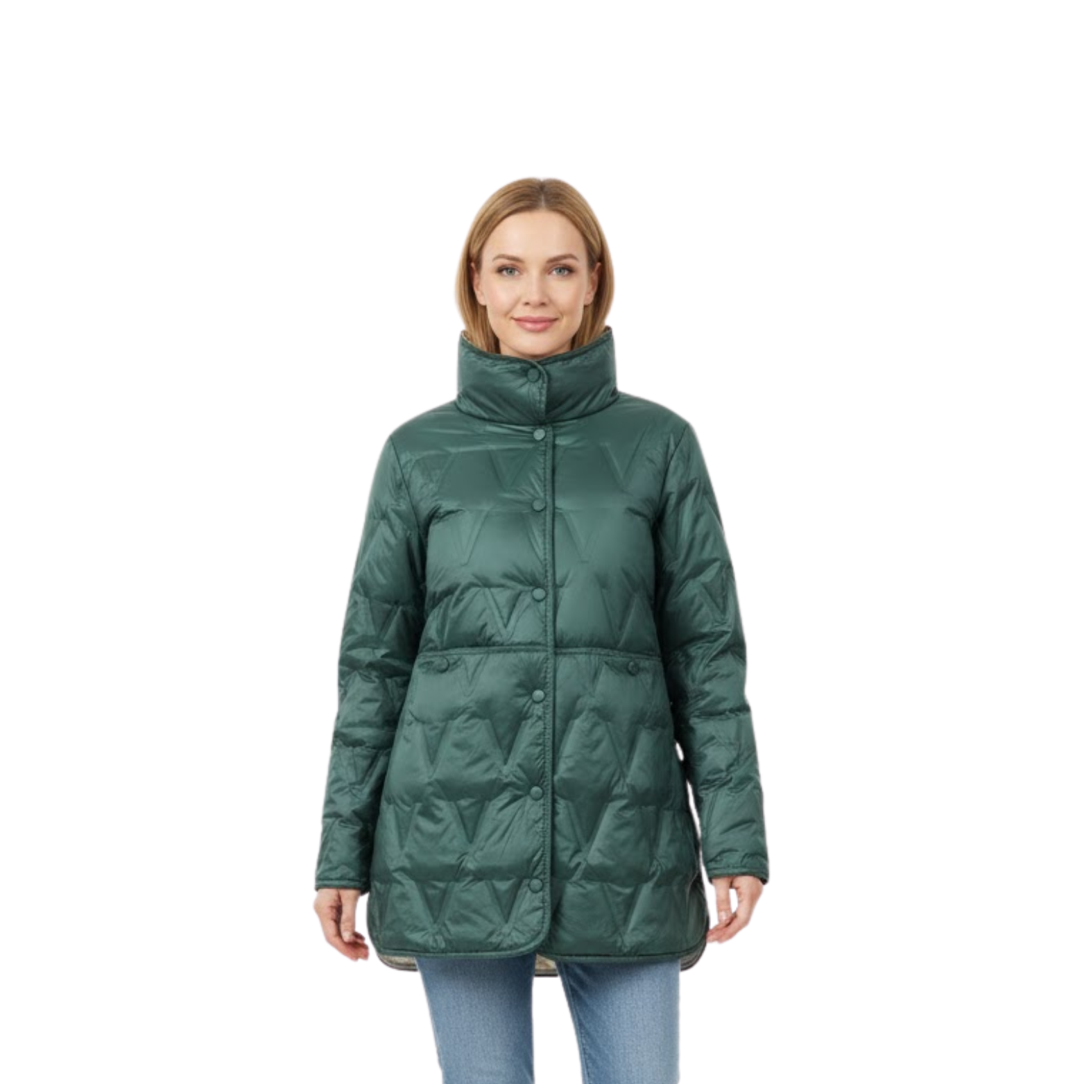 Manteau Long en Jean Femme avec Doublure en Mouton et Col en Fausse Fourrure