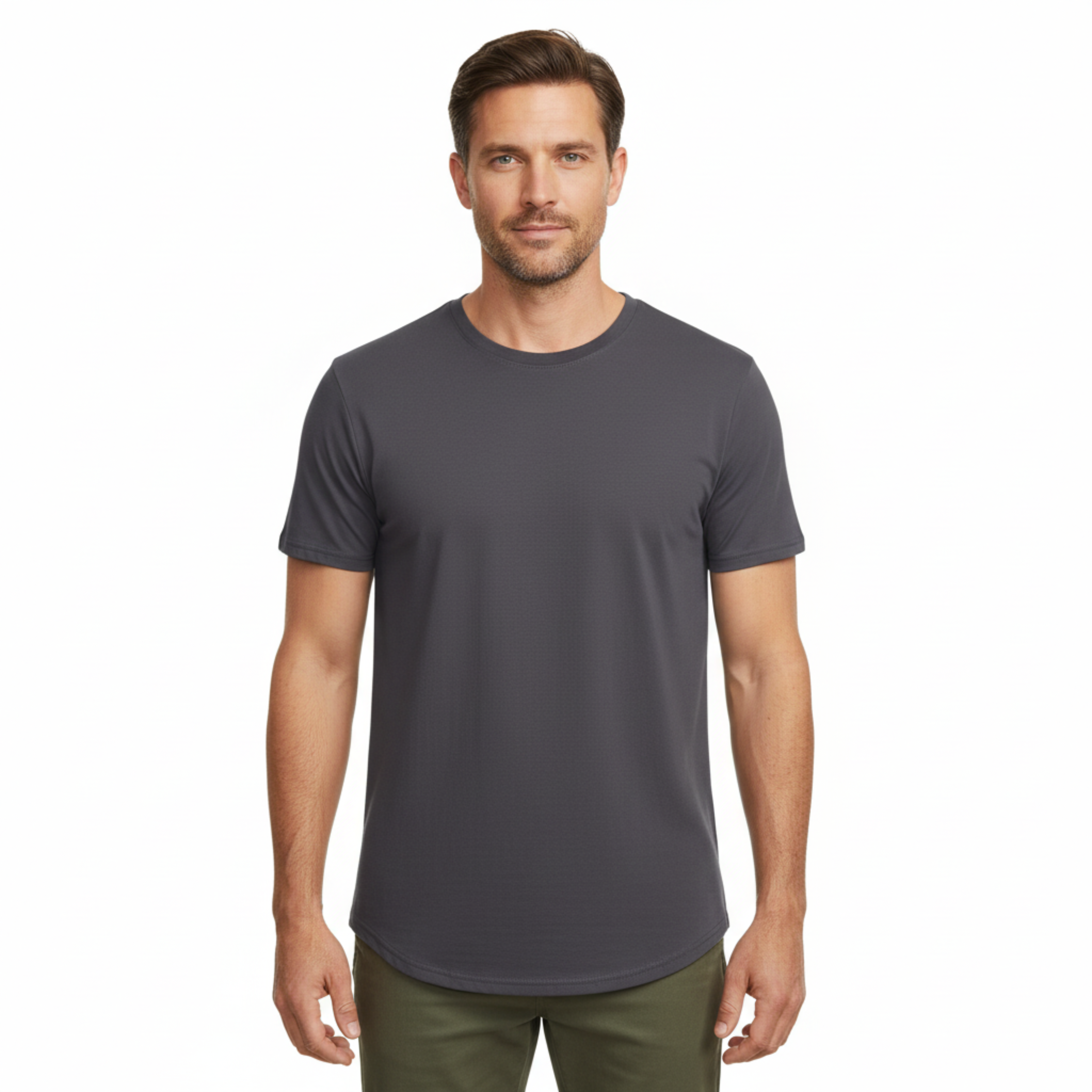 T-shirt in cotone e elastan da uomo, taglio slim fit