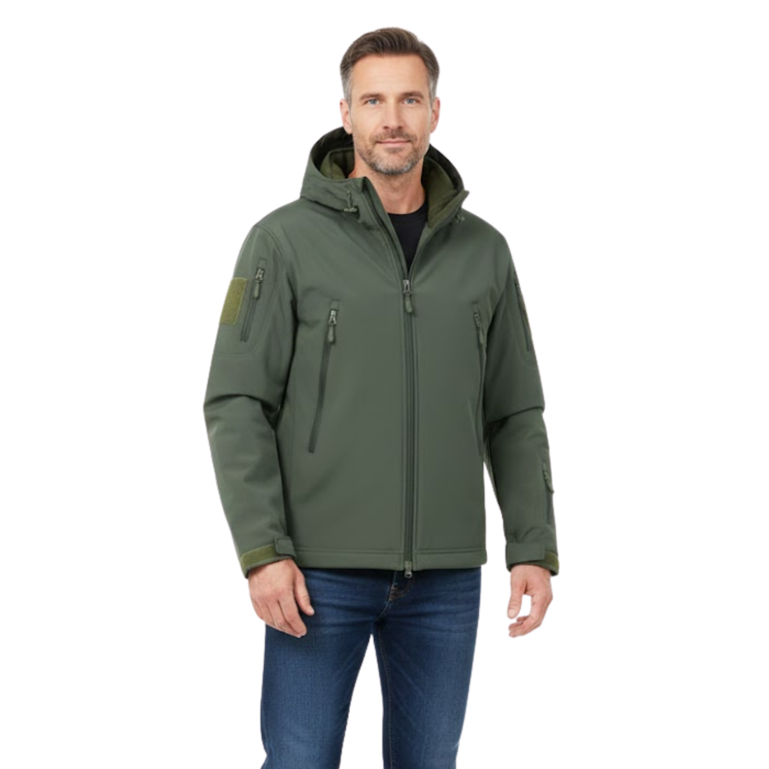 Chaqueta polar con capucha SoftShell para hombres