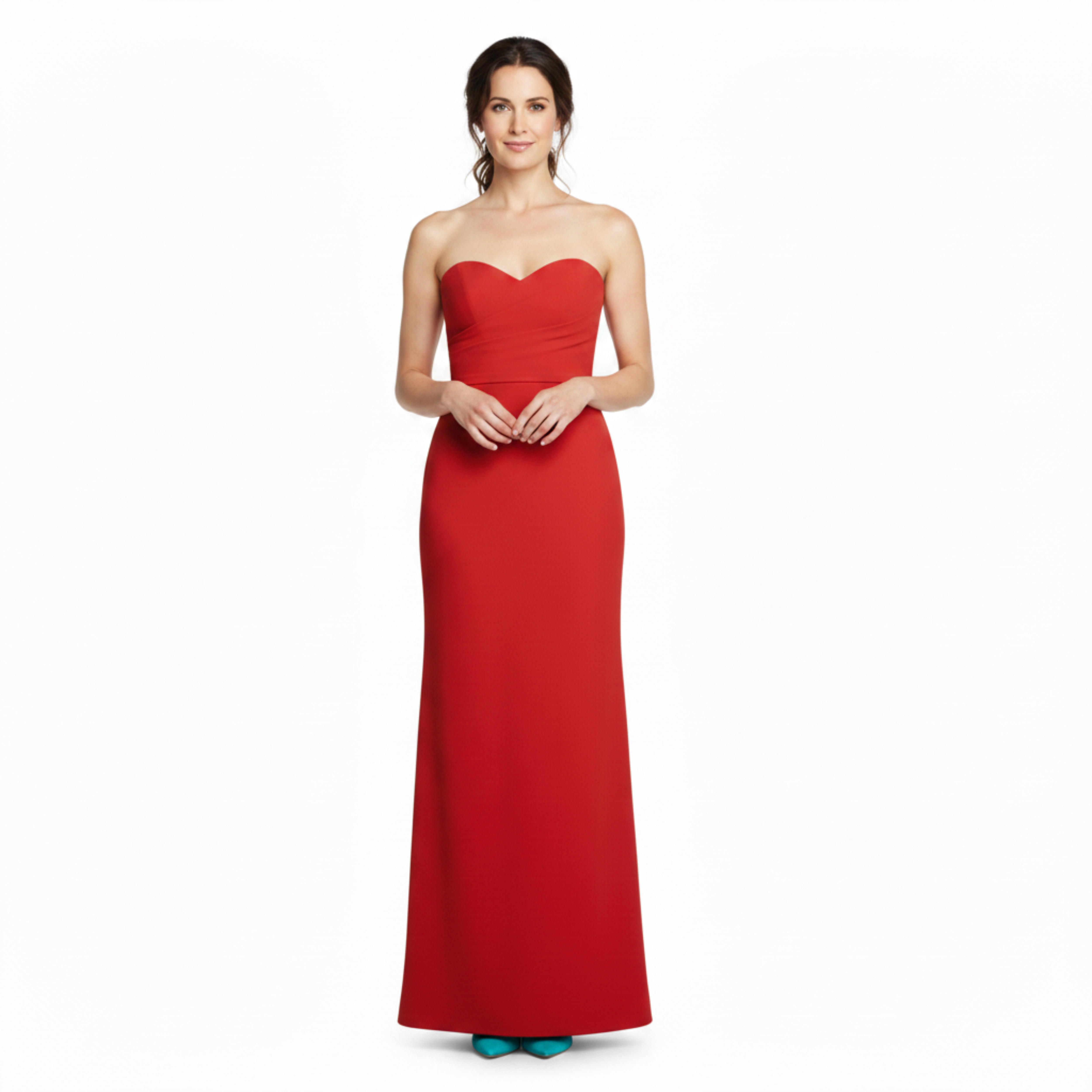 Women's Chiffon Ceremony Dress with Sheath Cut and Side Slit