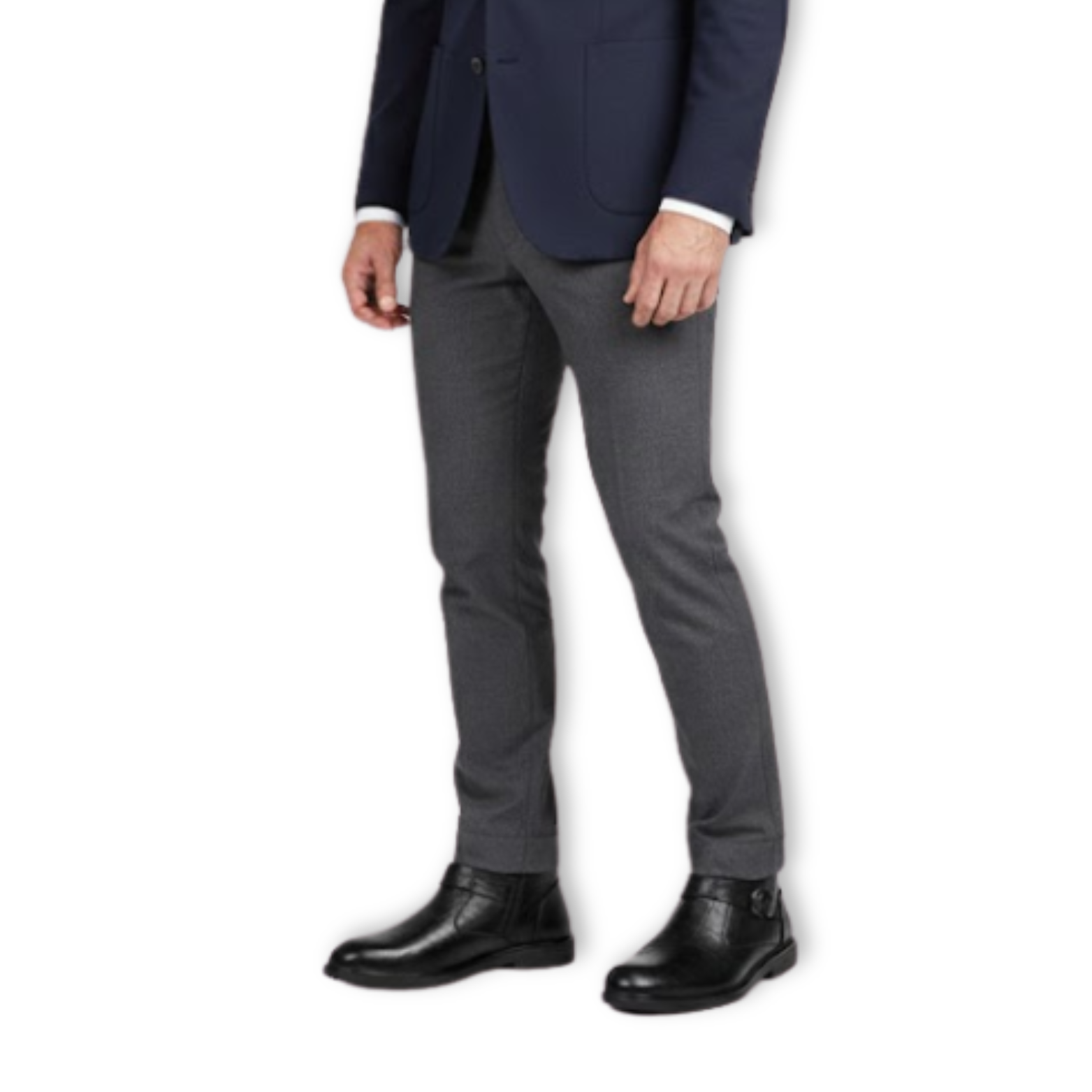 Férfi magas szárú cipő puha bőrből, elegáns, laza Chukka stílusban