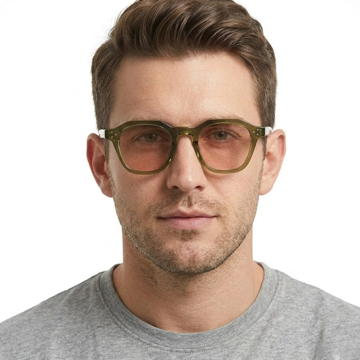 Gafas de Sol Polarizadas TR90 Cuadradas UV400 Montura Gruesa Hombre Mujer