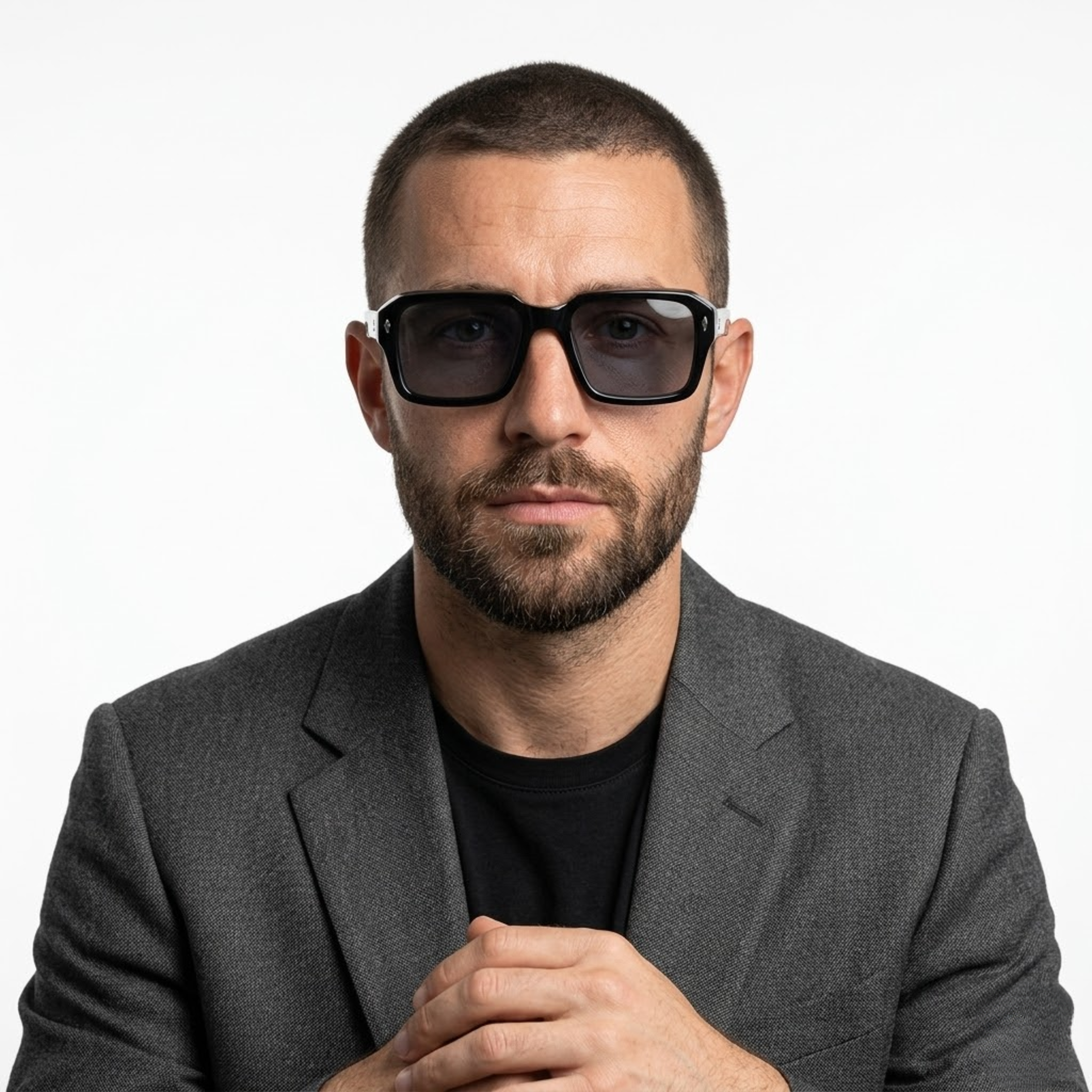 Lunettes de soleil carrées vintage avec verres TAC et protection UV400 unisexe