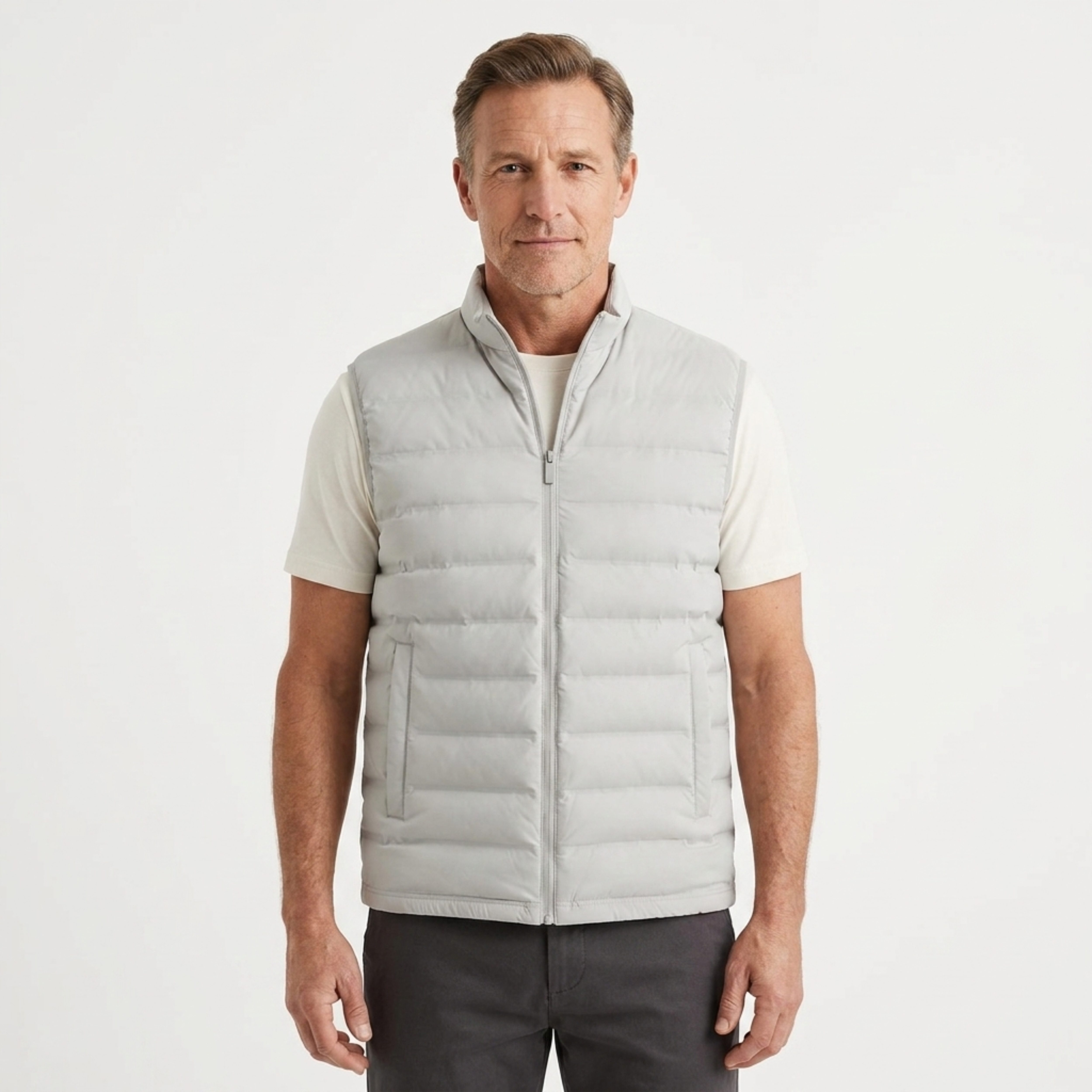 Men's sleeveless vest — slim fit — outdoor and leisure