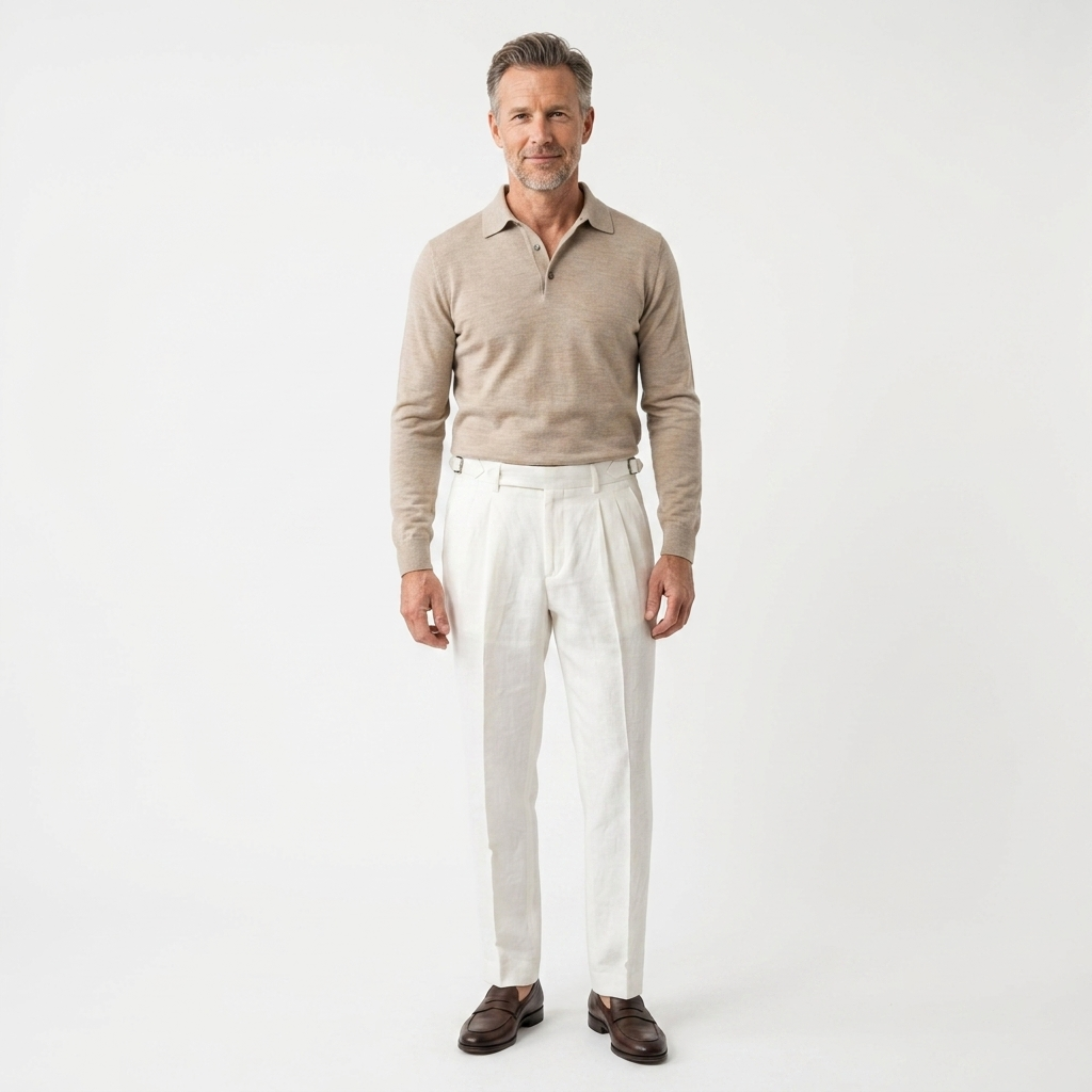 Men's dress pants — 100% linen — double pleat — formal ceremonies