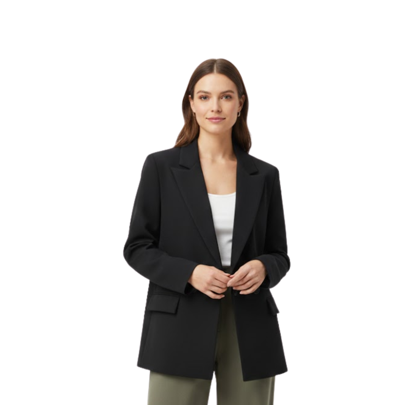 Blazer Vintage de Senhora com Fecho Cruzado para Escritório