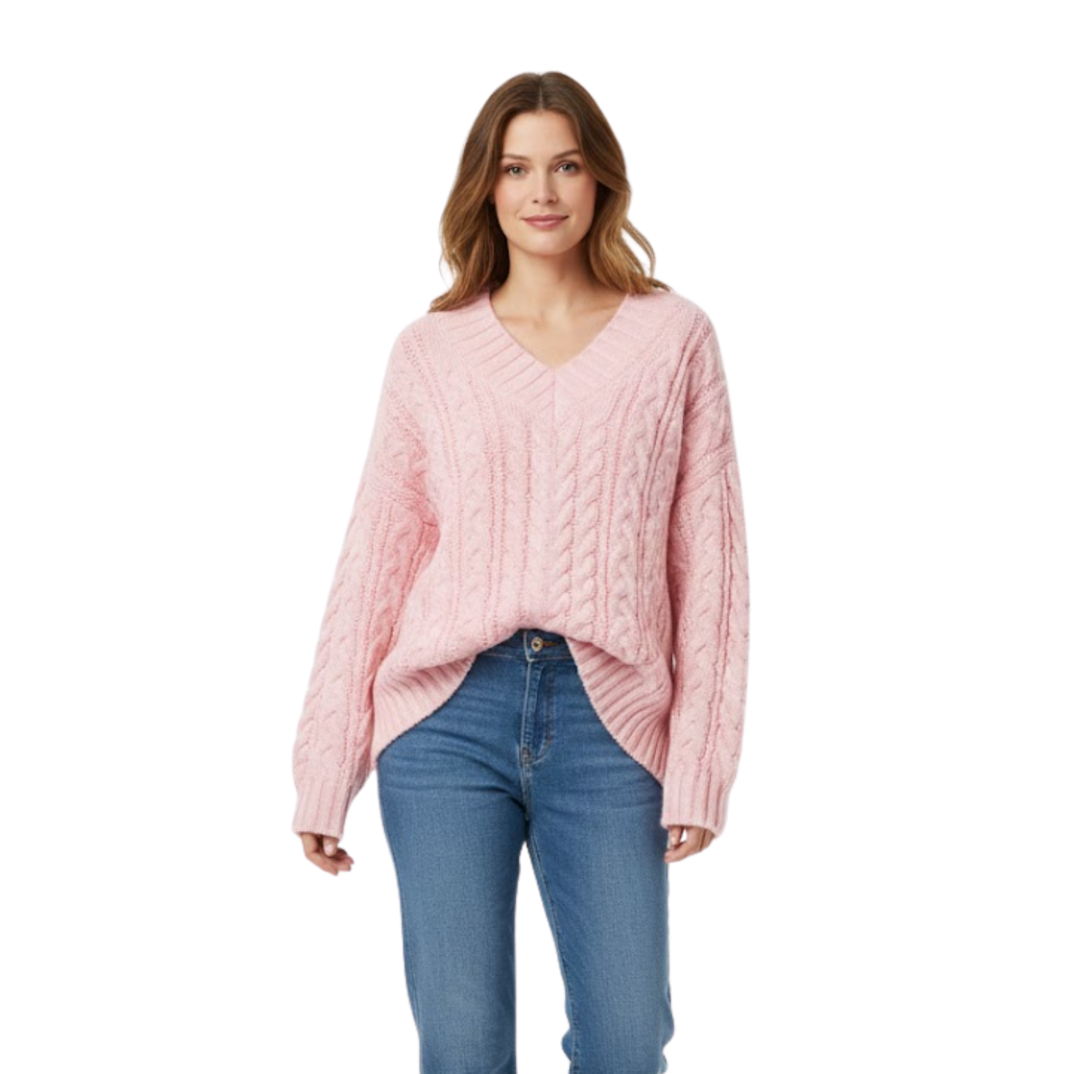 Elegant women's top with V-neck and puffed sleeves, chic dotted mesh