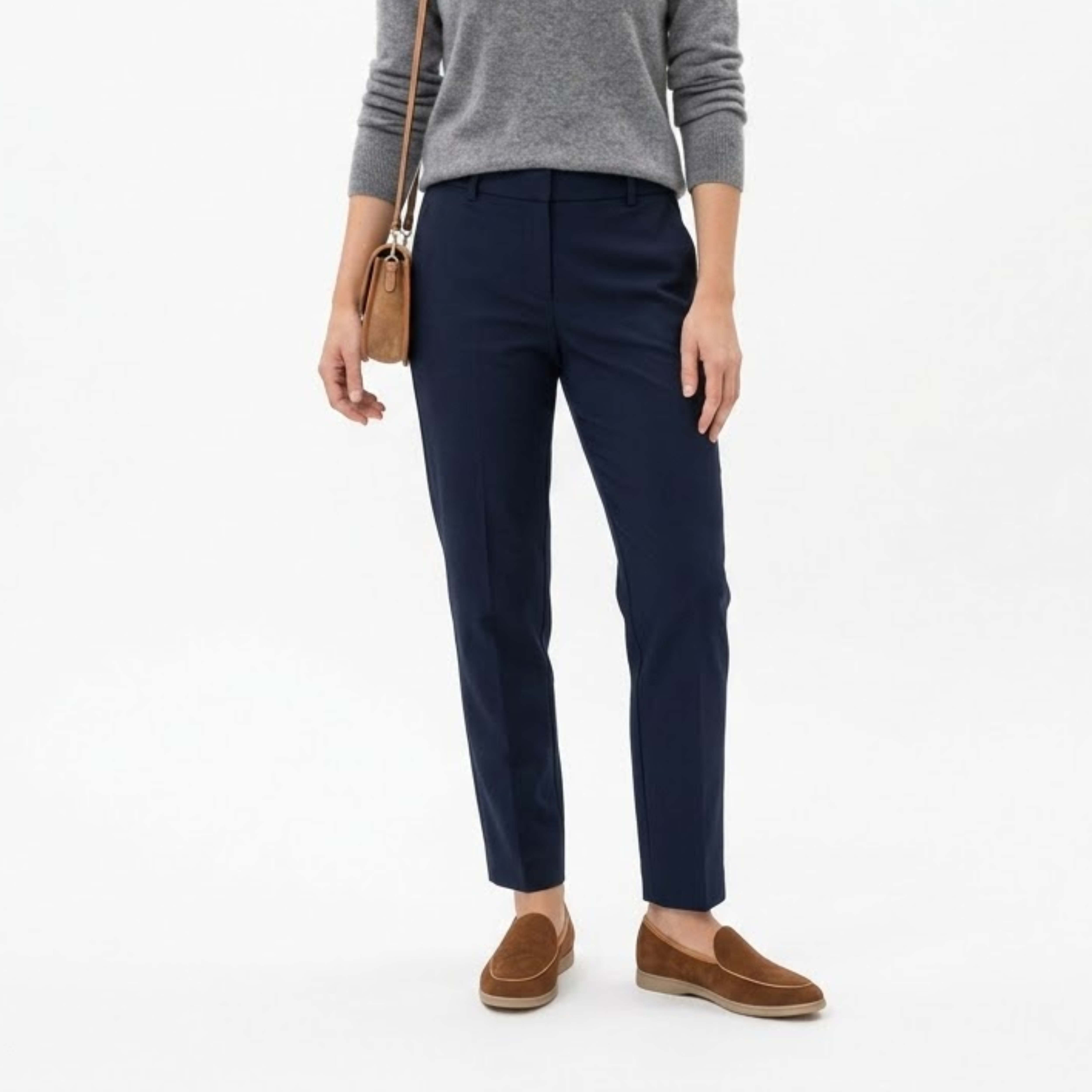 Mocassinos de Camurça para Homem com Sola Contrastante e Design Minimalista de Enfiar