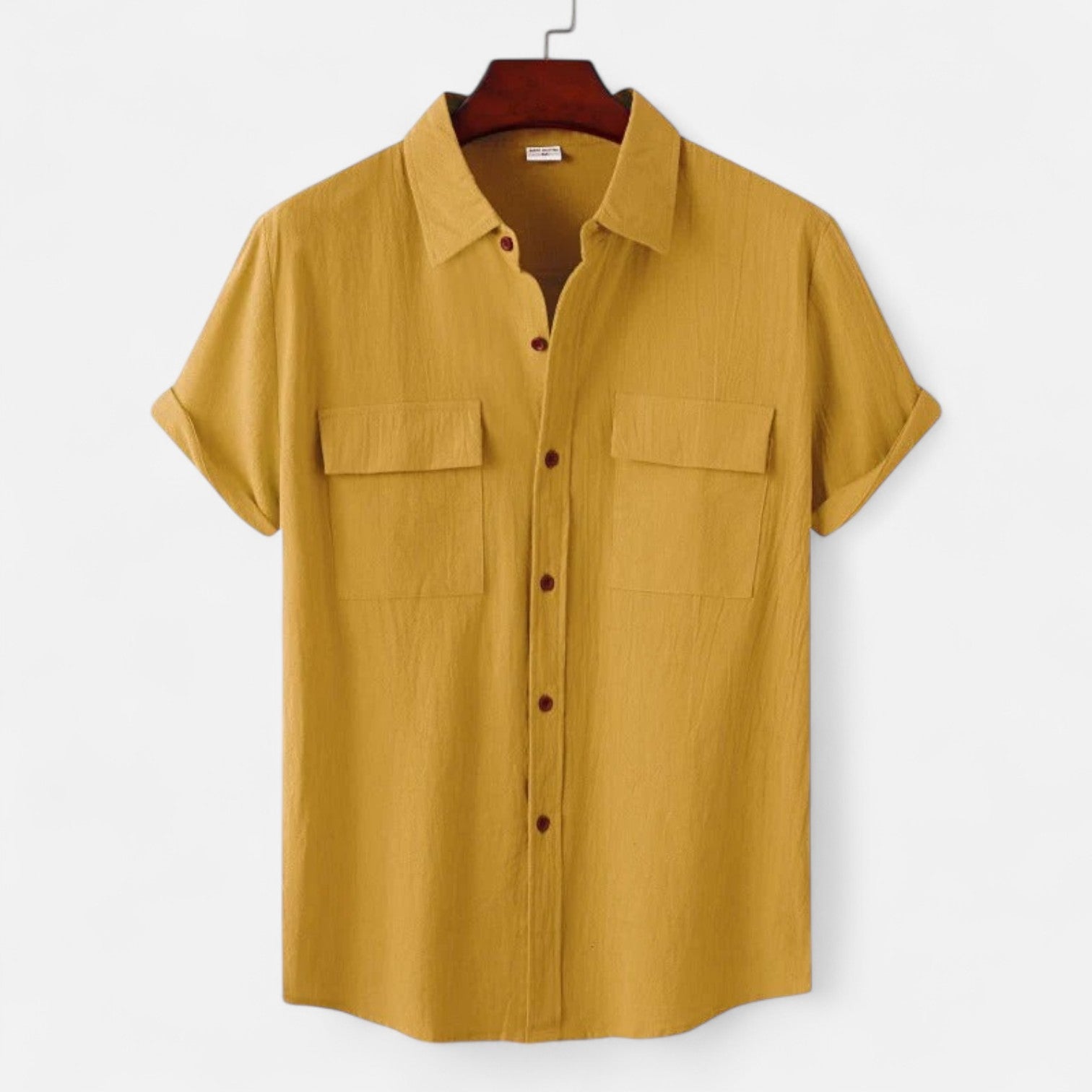 Ancient World | Short Sleeve Linen Shirt for Men – Lightness and Structured Elegance