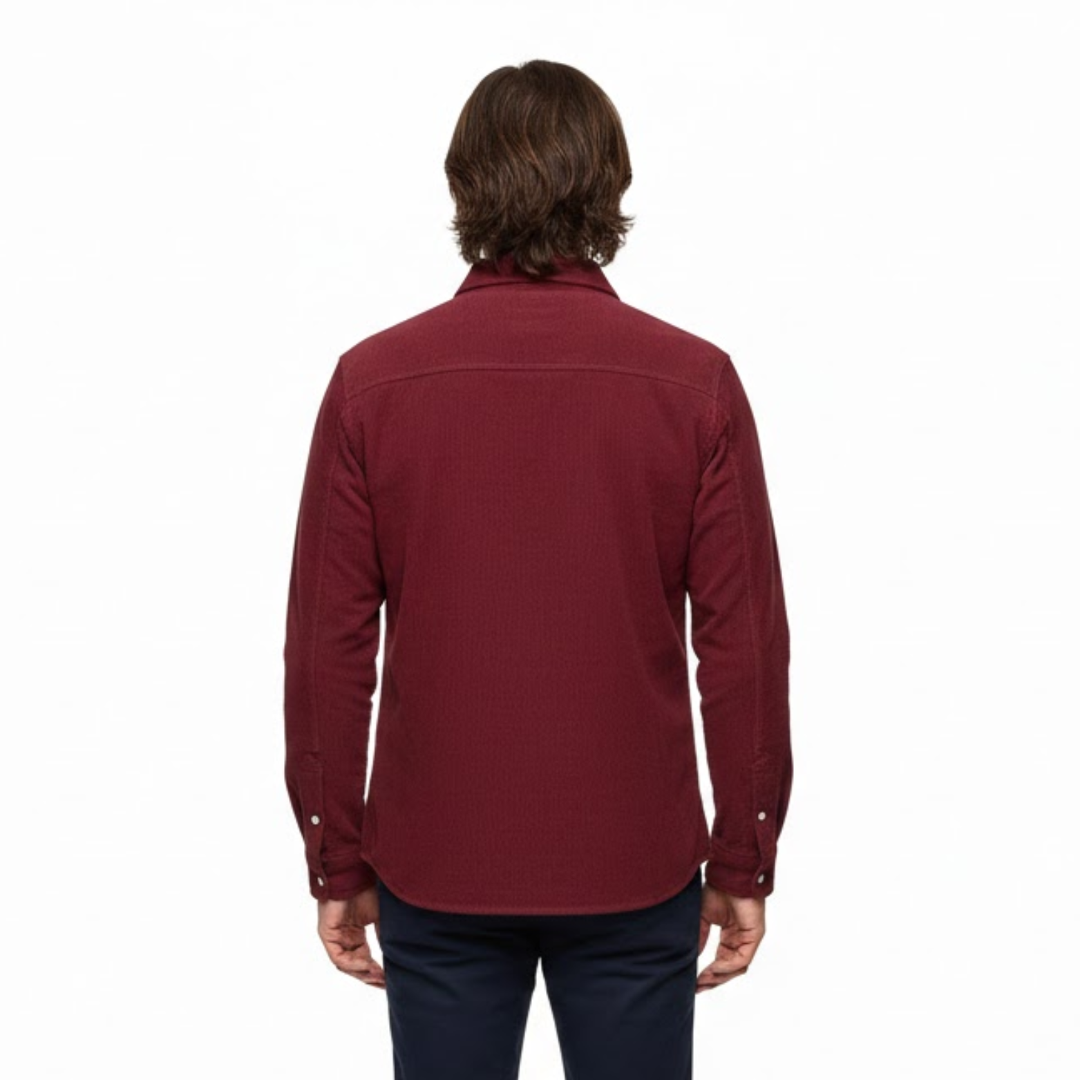 Férfi kordbársony ingdzseki mellzsebekkel és gombokkal