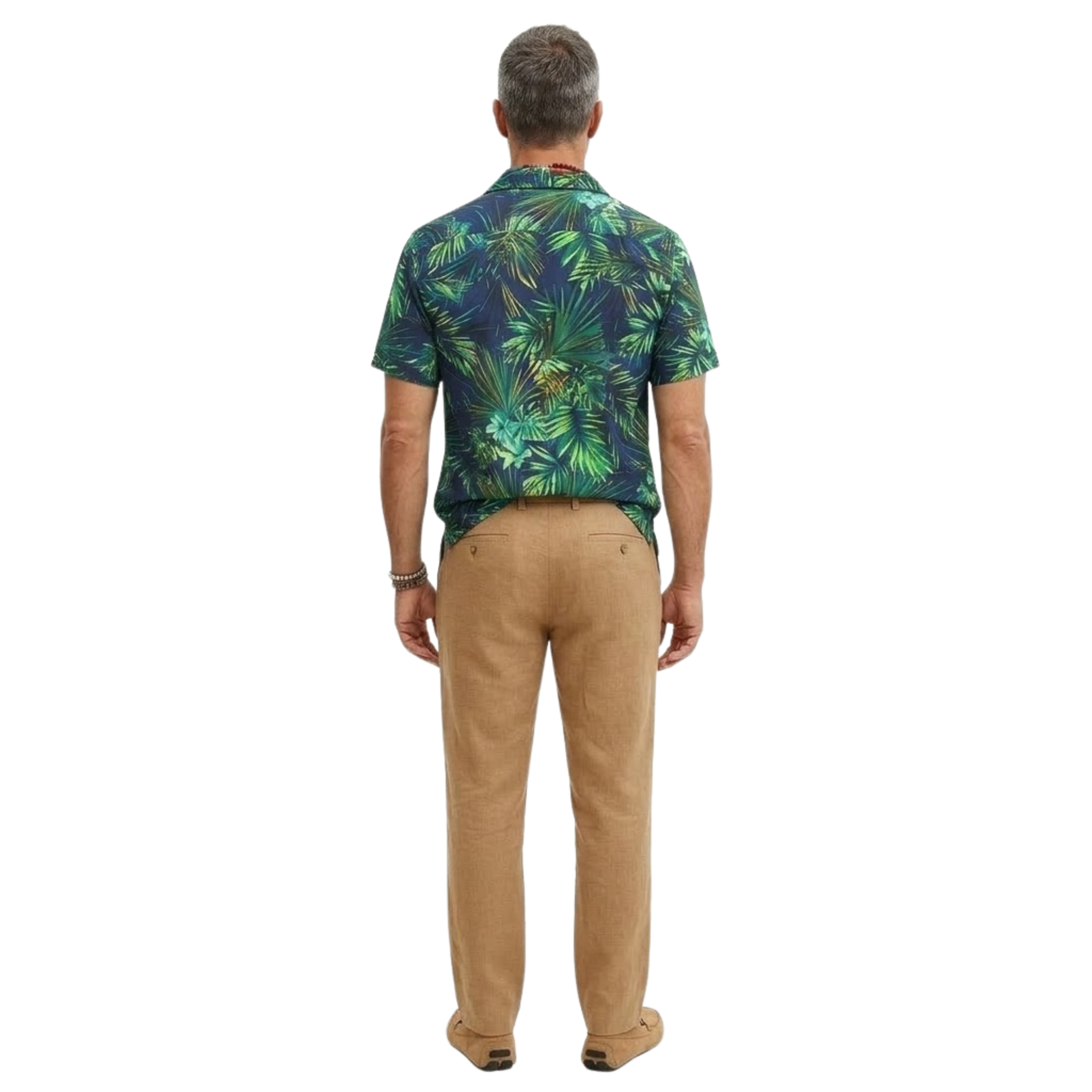 Chemise hawaïenne pour homme à manches courtes et imprimé floral