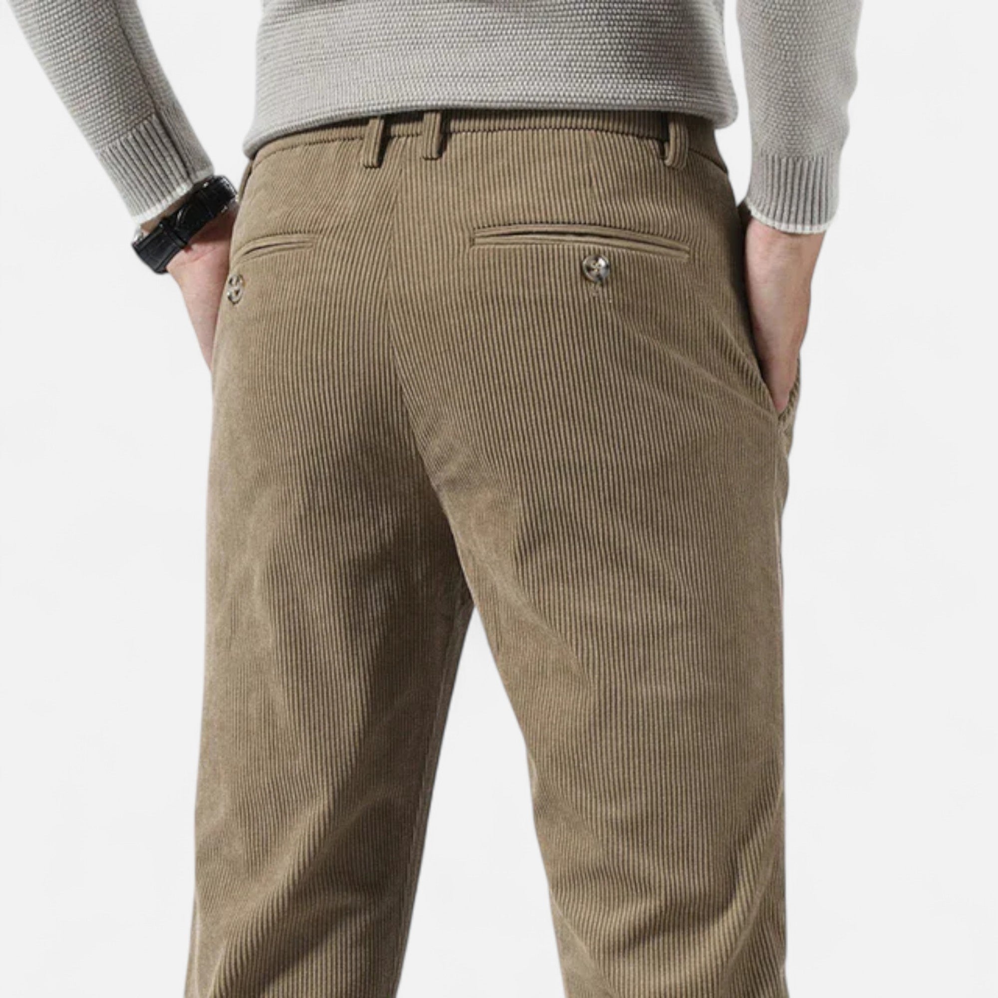 Ancienne Monde | Pantalon Homme Velours Côtelé Coupe Classique
