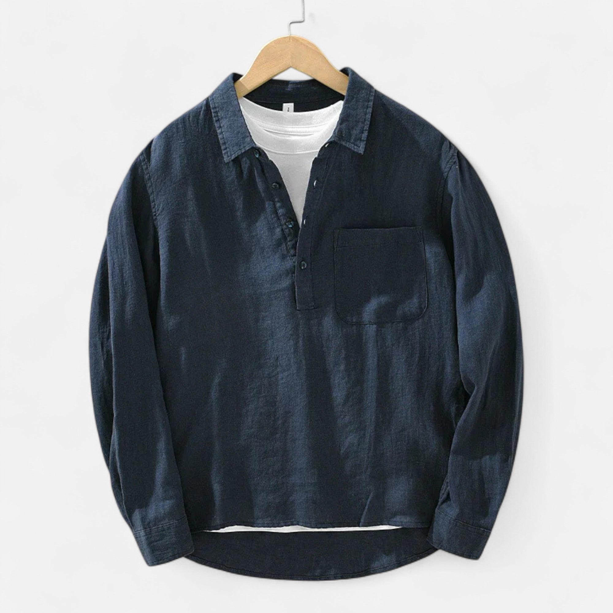 Ancienne Monde | Chemise Homme Lin Col Carré