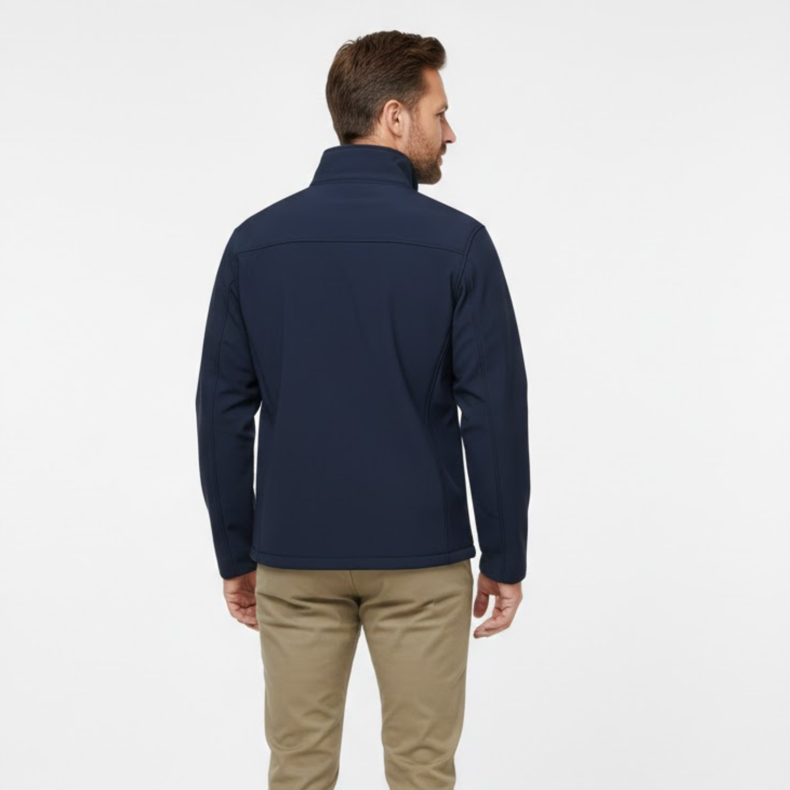 Nepropustná pracovní bunda pro muže s vysokým límcem a zipem