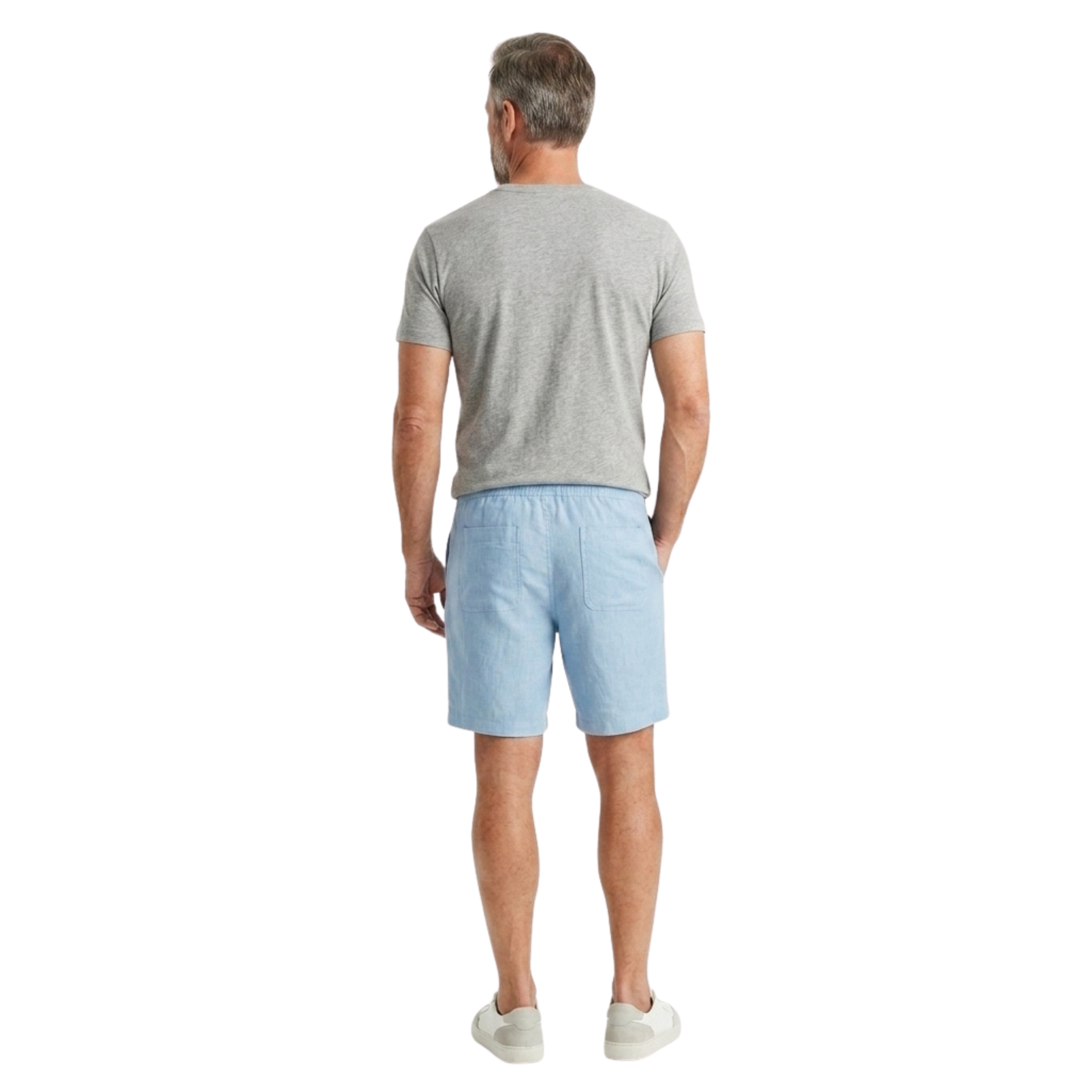 Short in lino per uomo — taglio casual — spiaggia e estate