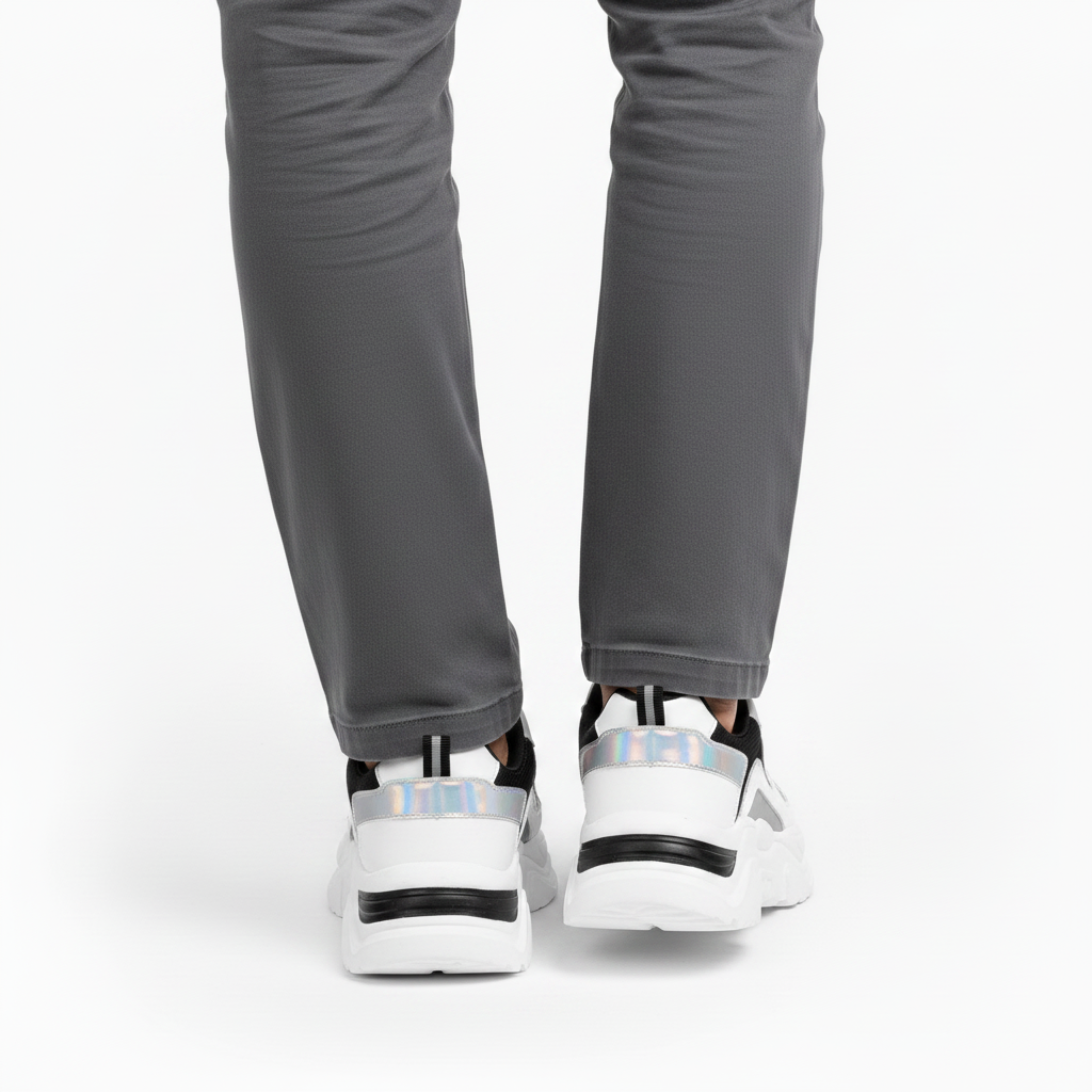 Chunky plateau sneakers til kvinder med høj sål og snørebånd