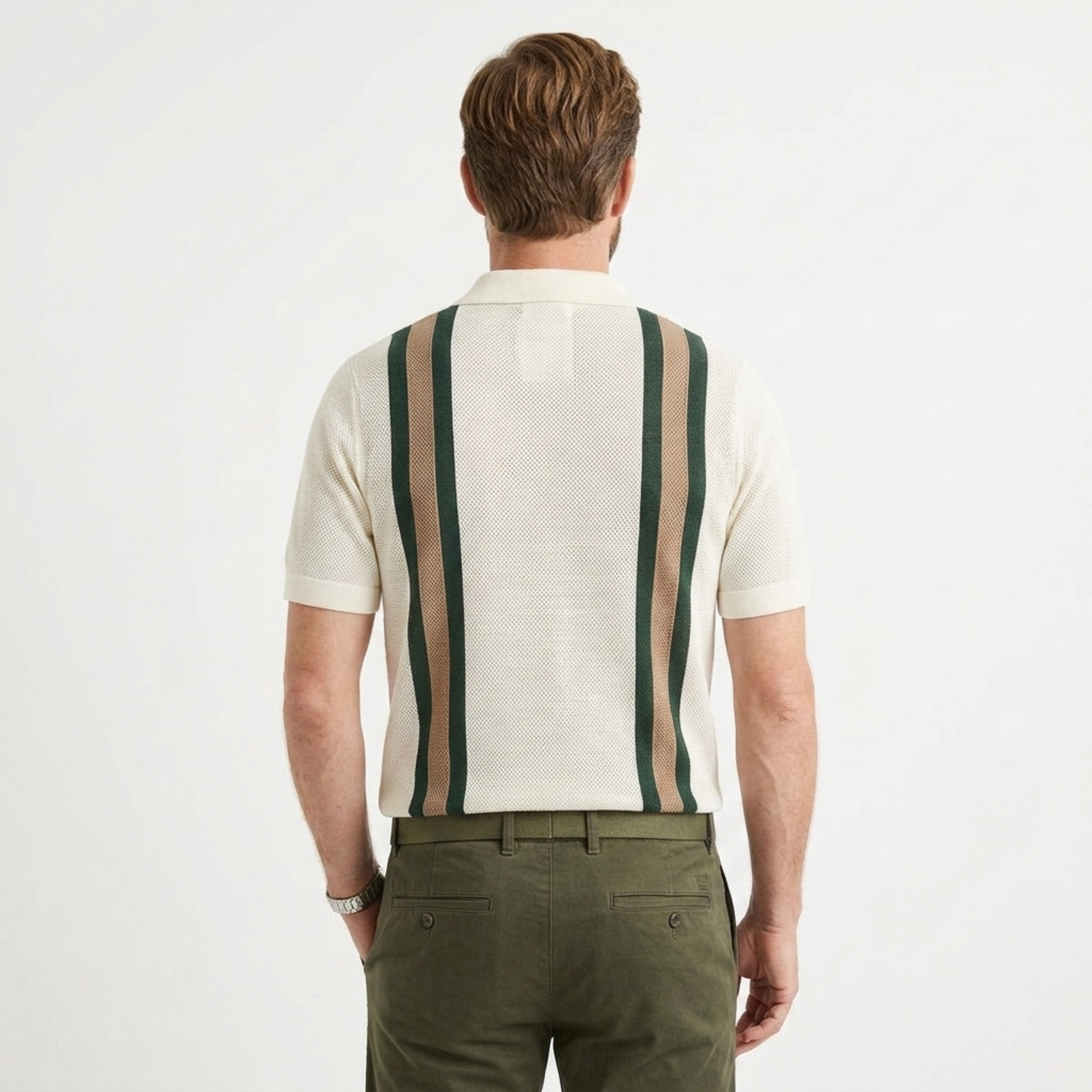 Jersey de punto a rayas para hombre — vacaciones