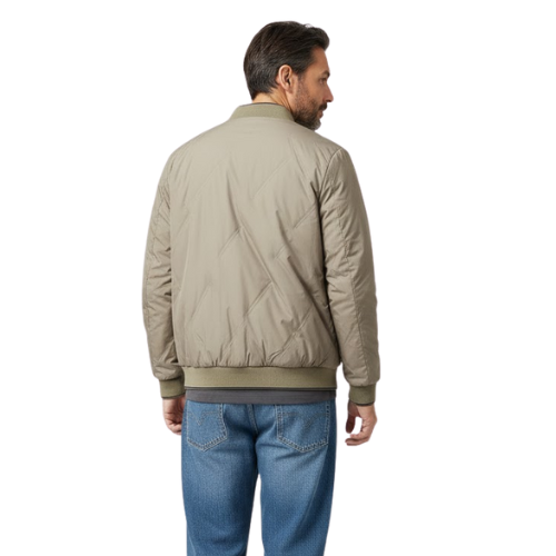 Lightweight Men's Down Jacket with Baseball Collar