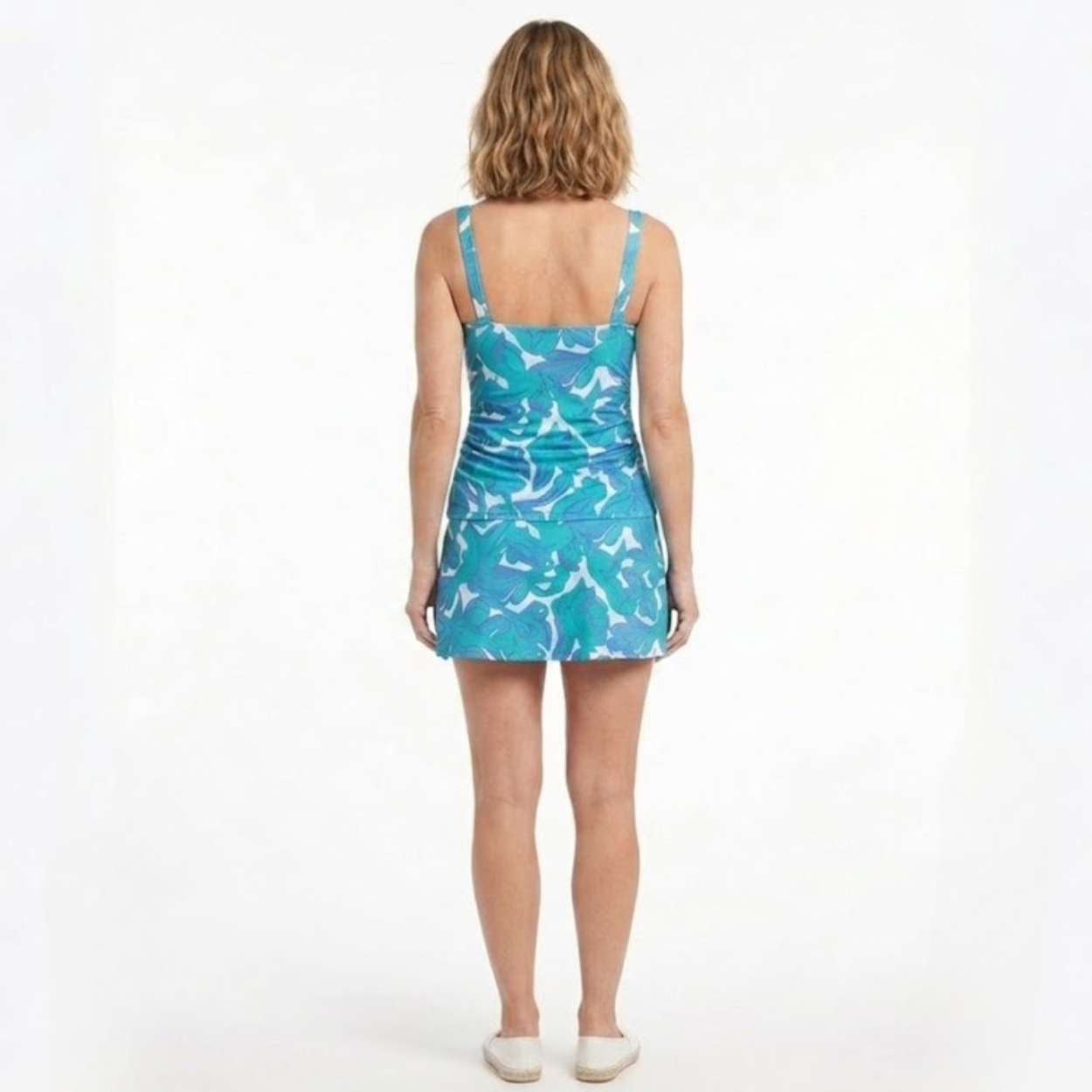 Tankini Swimsuit with Swimming Tank Top and High-Waisted Bottoms