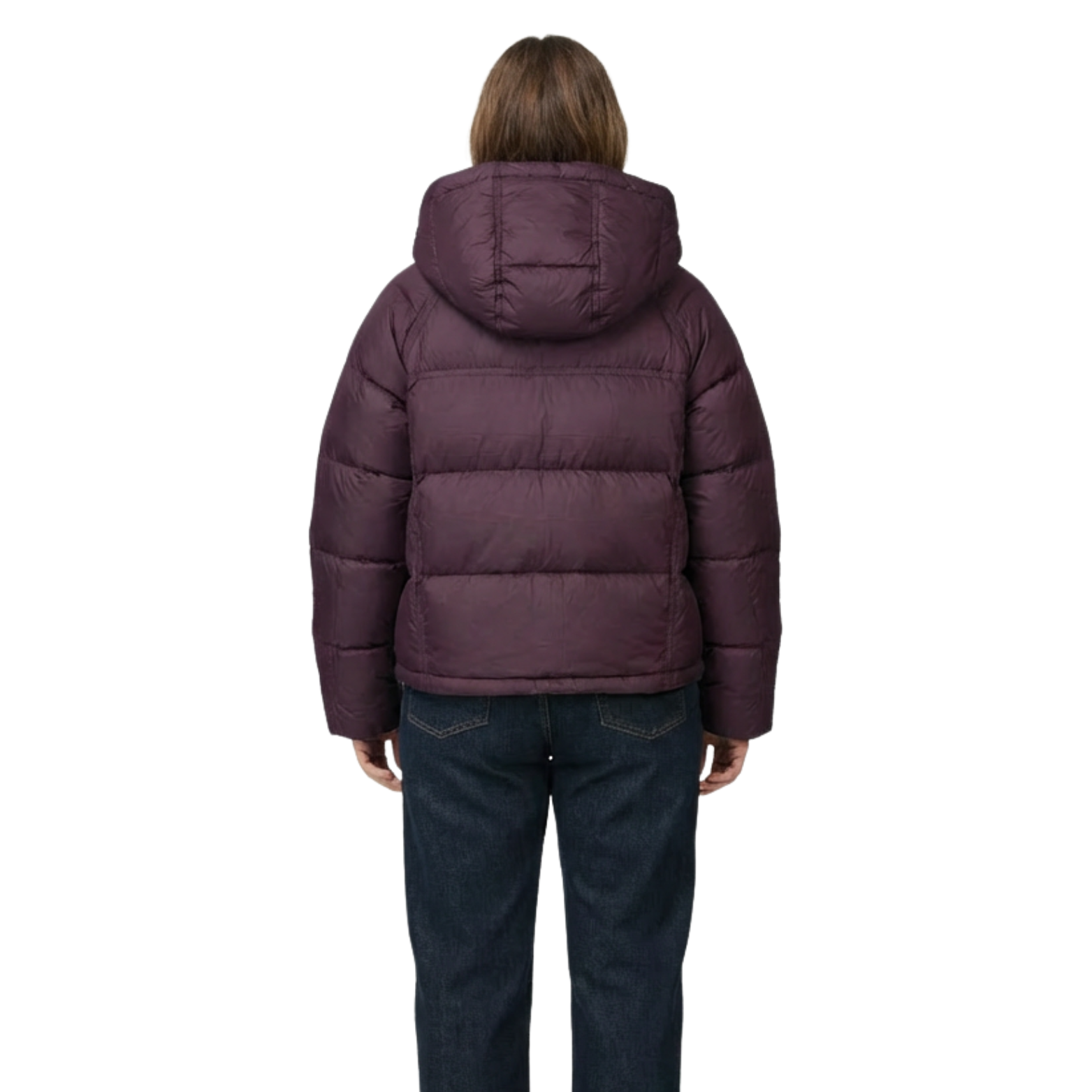 Women's Quilted Cotton Jacket, Short Winter Coat with Hood, Loose Fit