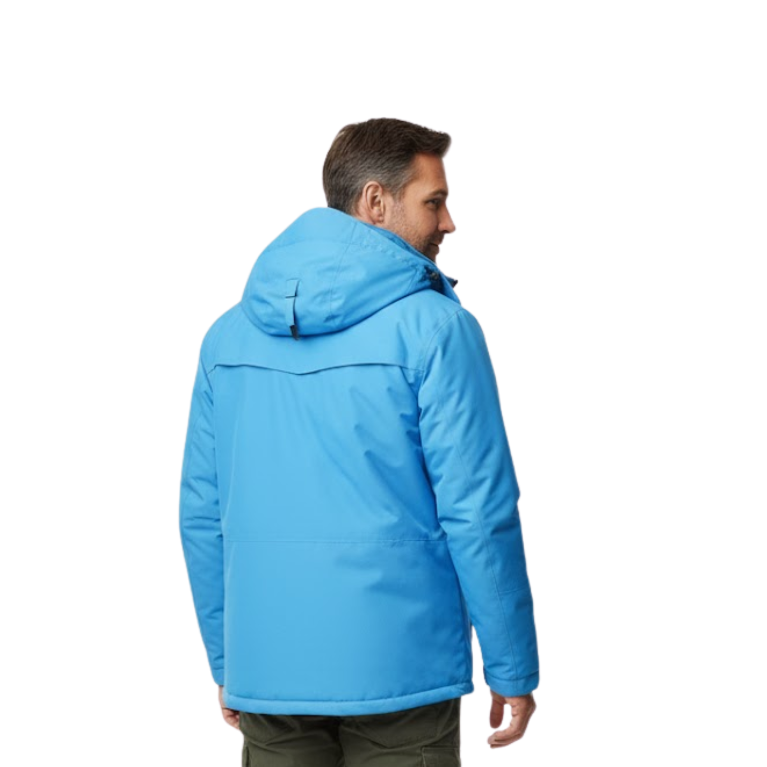 Parka Homem Impermeável e Cortavento com Forro em Pêlo Polar para Esqui