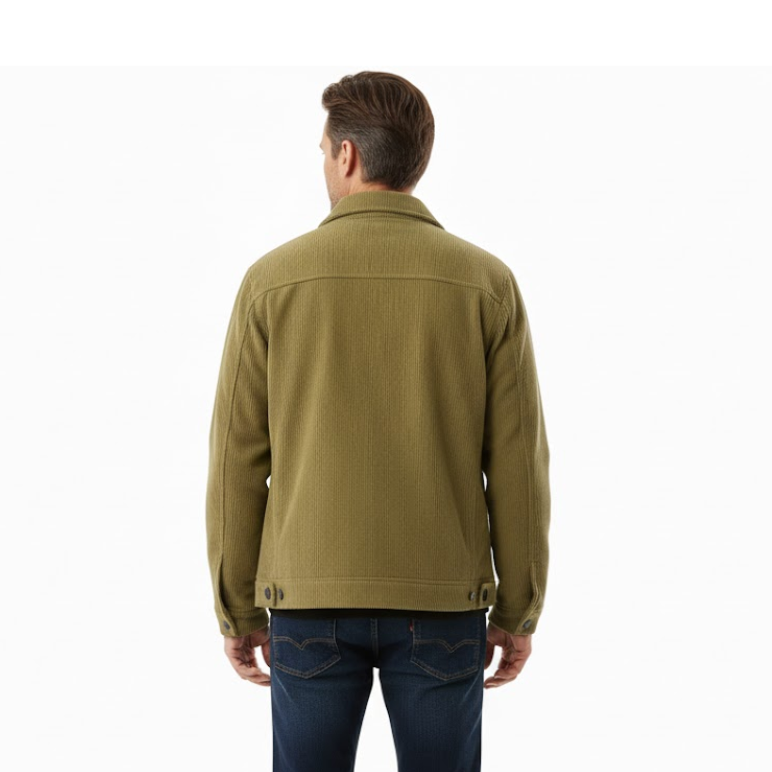 Veste Homme en Velours Côtelé avec Multiples Poches