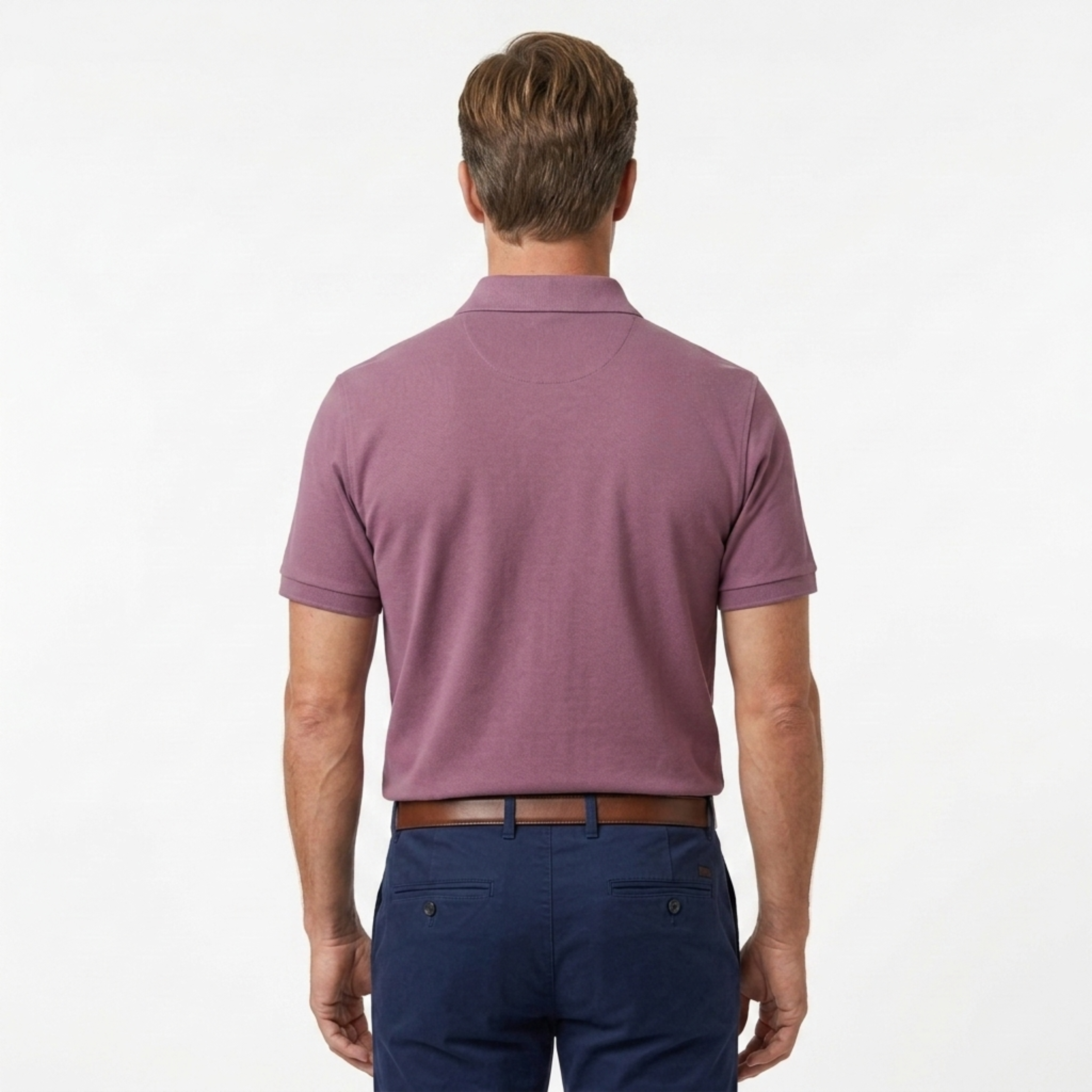 Pánské bavlněné polo — klasický střih — každodenní styl