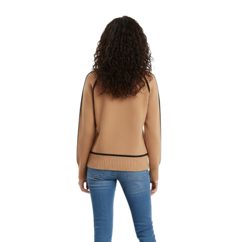 Maglione Donna a Collo Alto Slim in Maglia