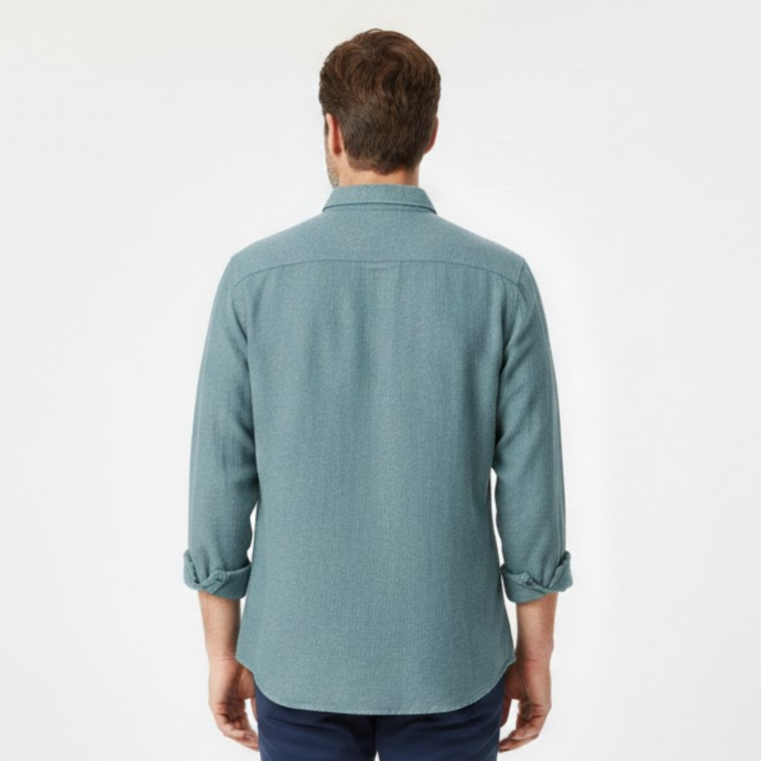 Férfi hosszú ujjú, laza szabású vászon- és pamutinghező ing