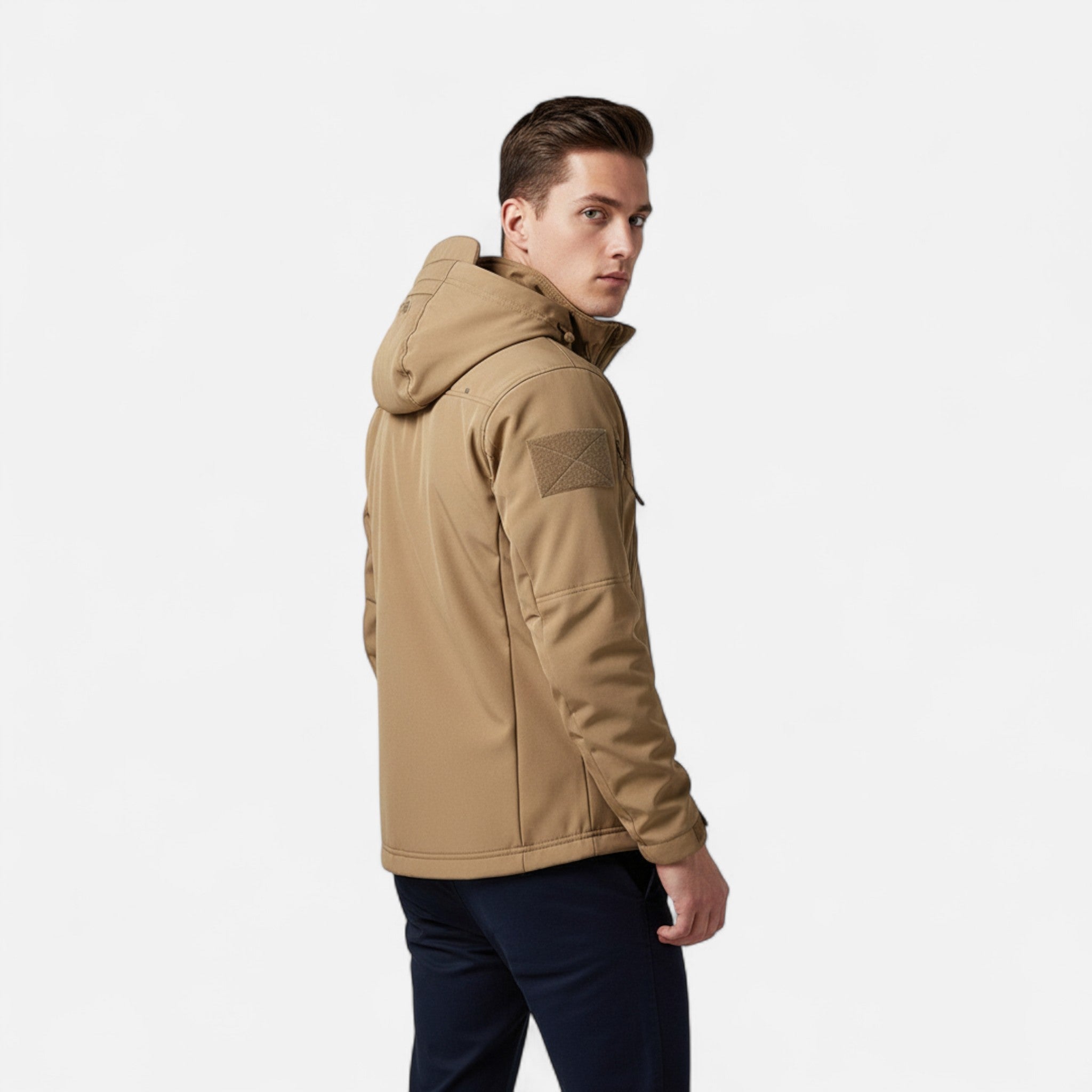 Ancienne Monde | Chaqueta Softshell Impermeable para Hombre con Capucha