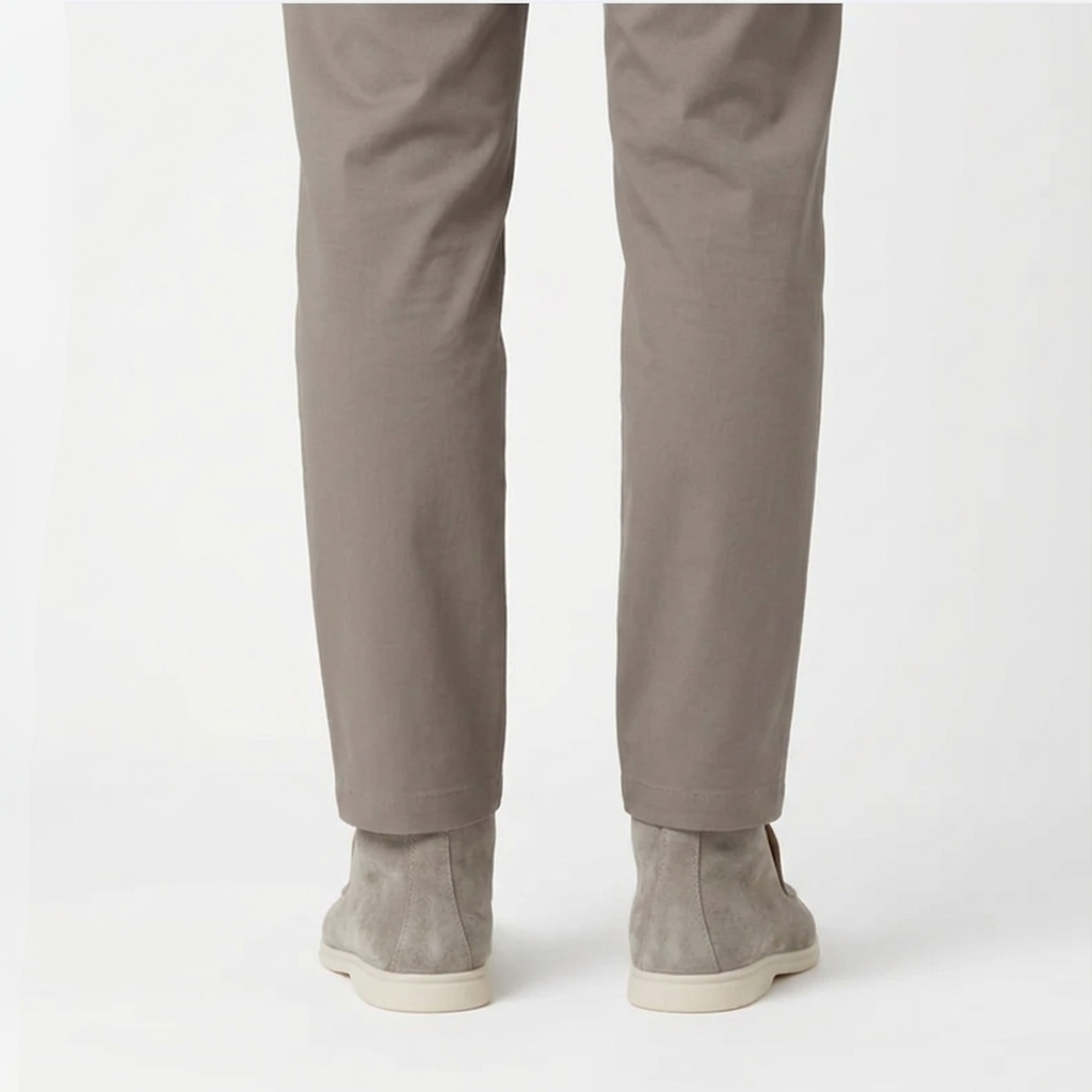 Mocasines altos para hombre — botines de ante para poner fácilmente — estilo oficina chic casual