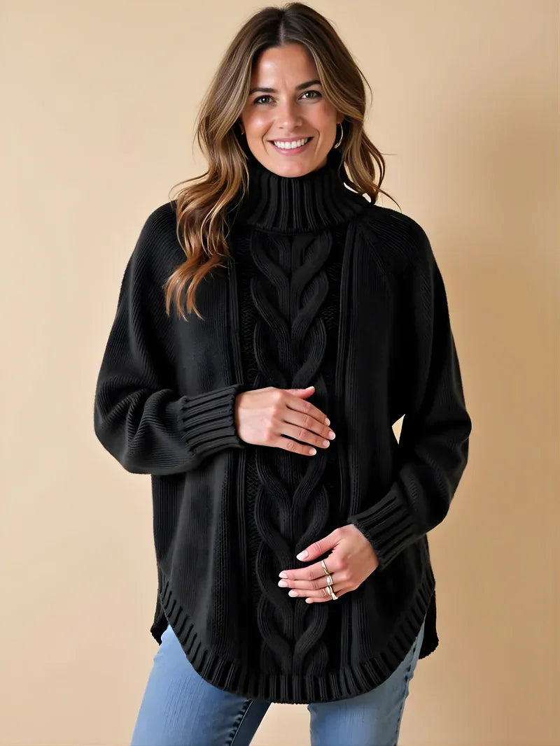 Sudadera de maternidad oversize con cuello alto
