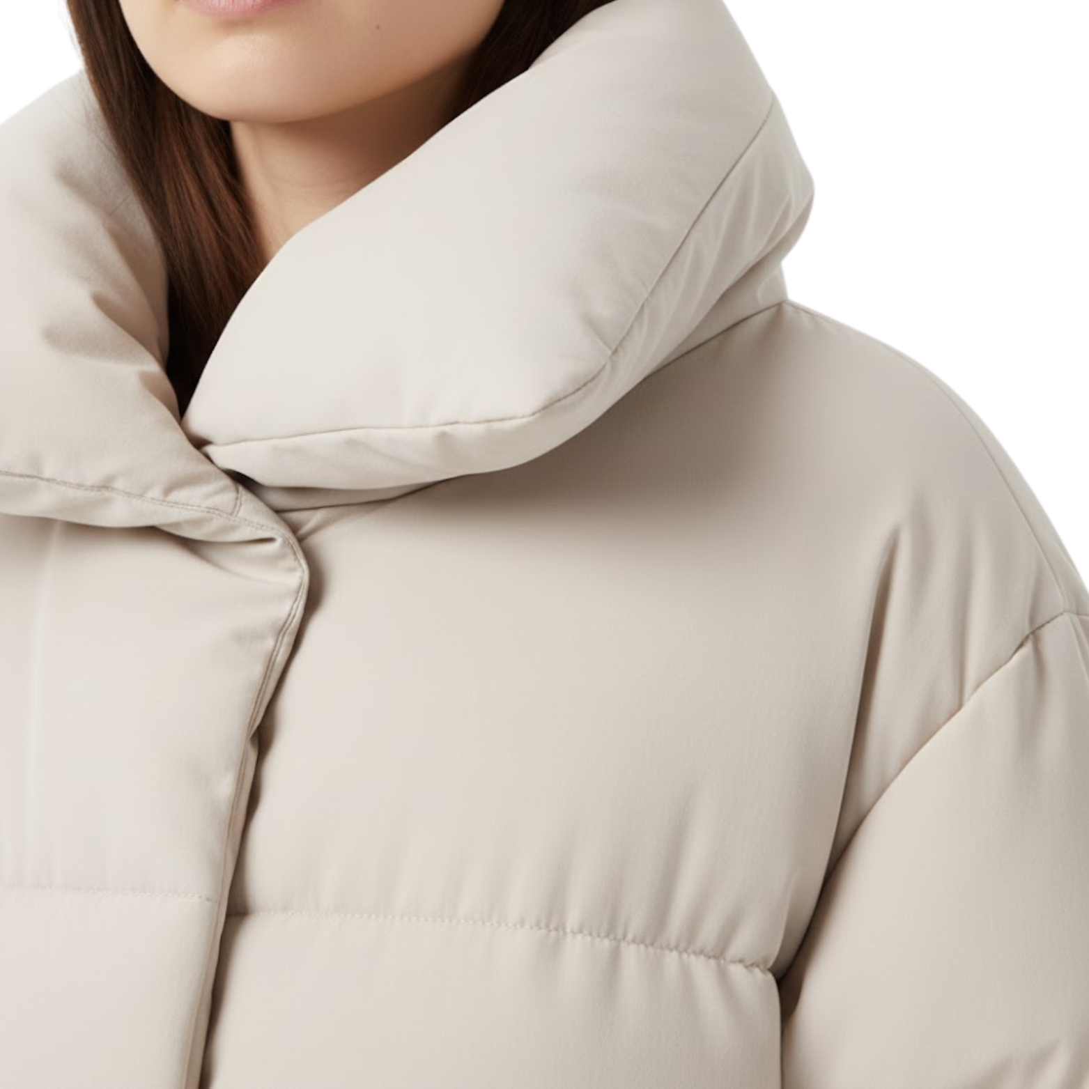 Cotton coat with lapel collar and waist tie, trendy warm long-sleeve jacket