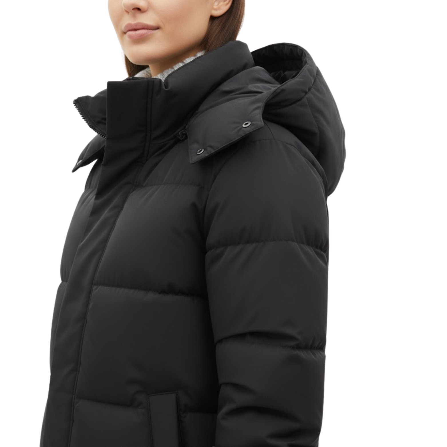 Parka Feminina Super Longa Acolchoada em Algodão Forrado