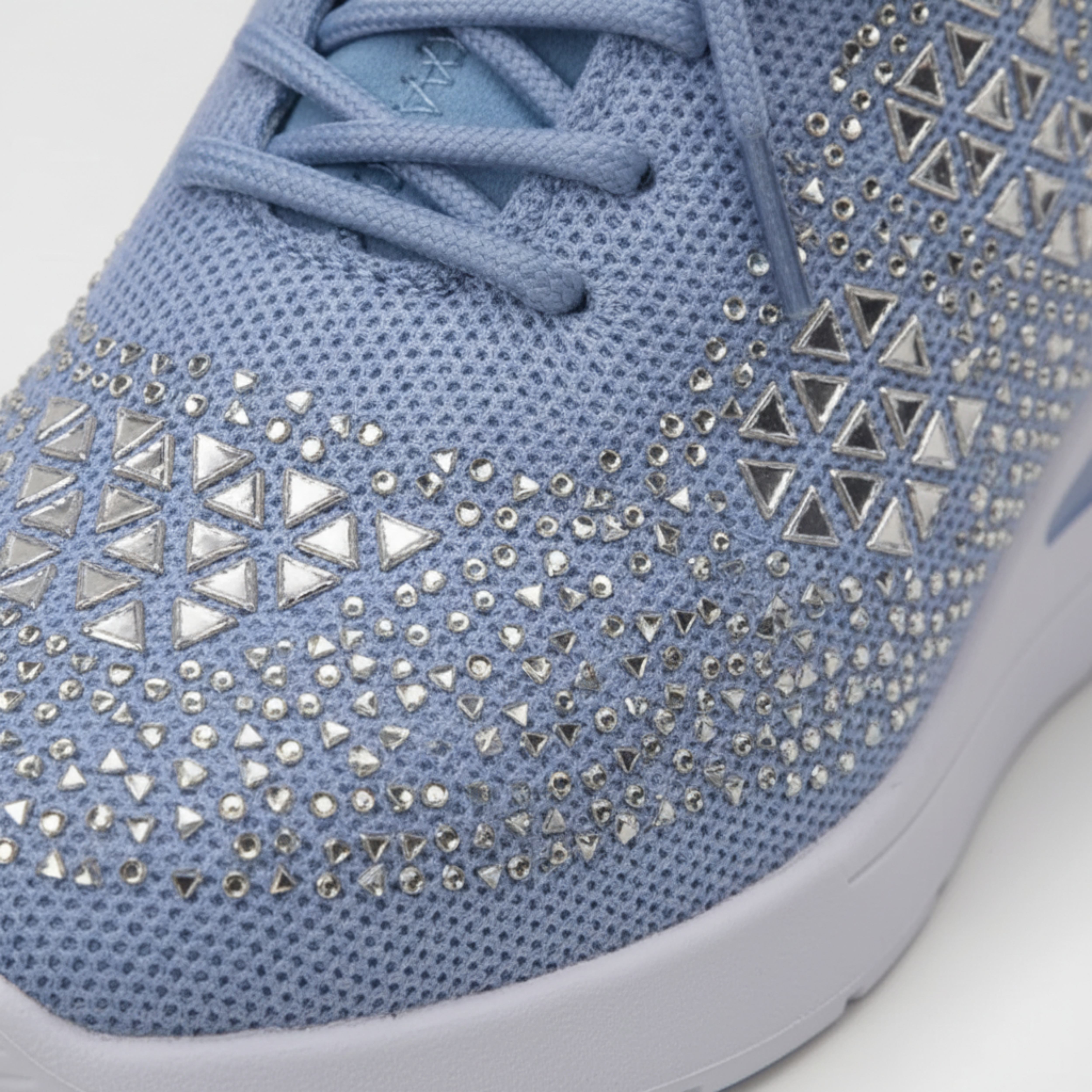 Sneakers med Kilehæl og Rhinsten til Kvinder, Platformssneakers i Mesh