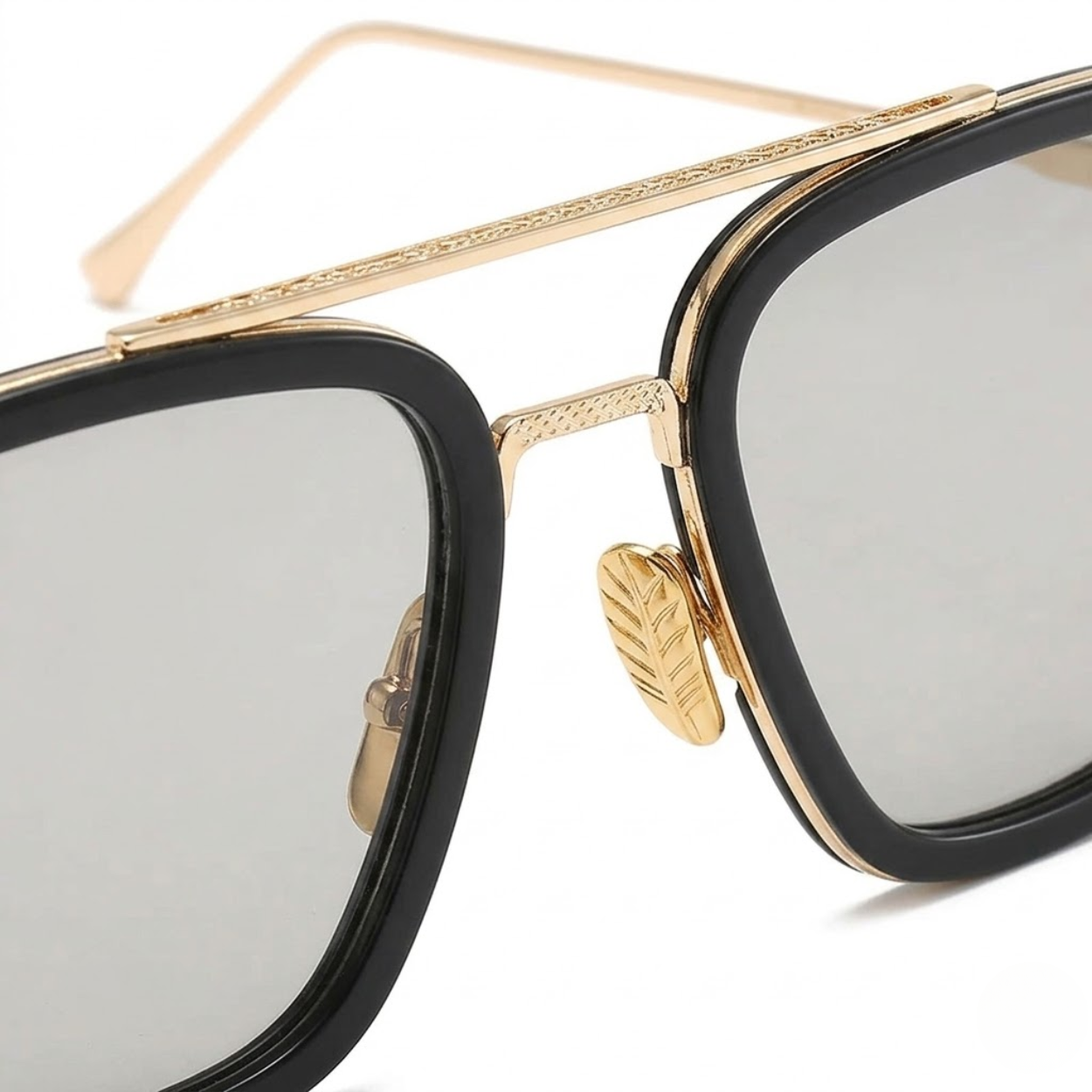 Square Aviator Glasses with Lightweight Frame and UV Protection Lenses