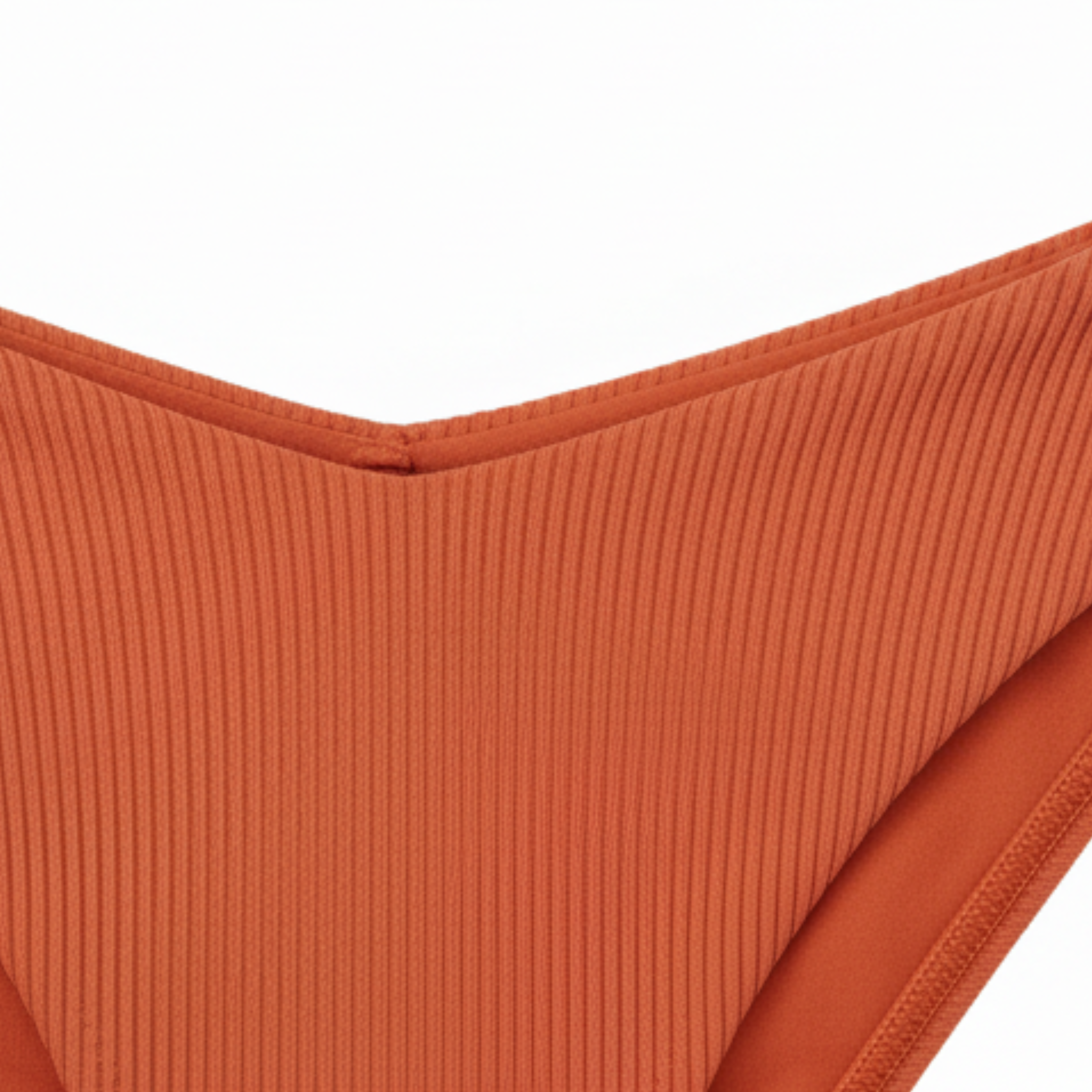 Dwuczęściowe bikini z wysokim stanem, biustonoszem push-up i prążkowaną fakturą